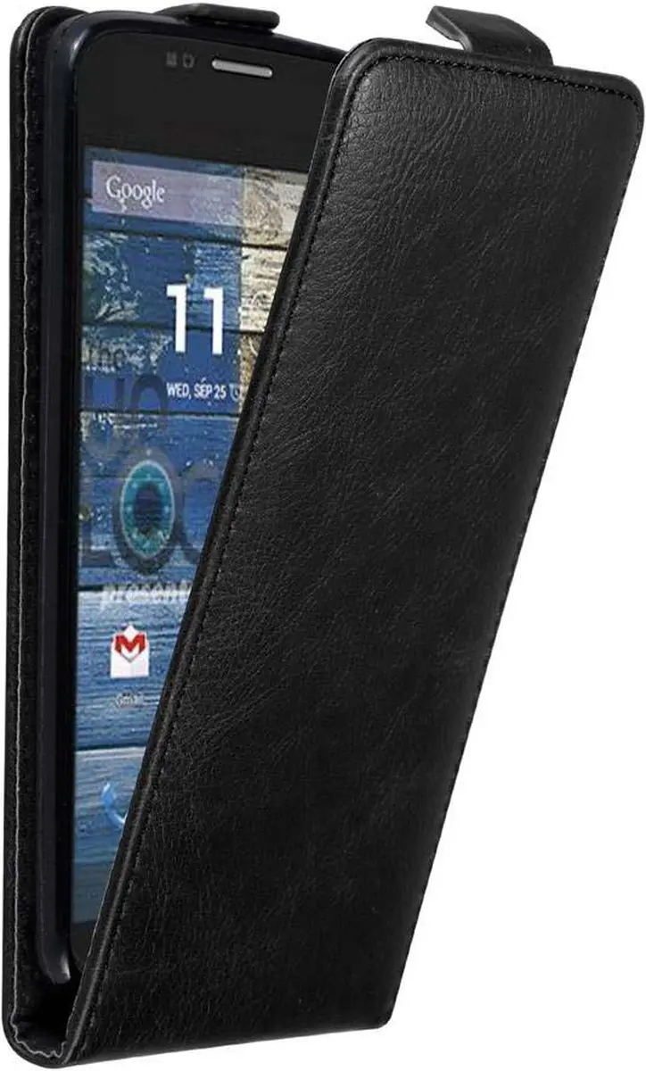 Cadorabo Hoesje geschikt voor Motorola MOTO G2 in ZWARTE NACHT