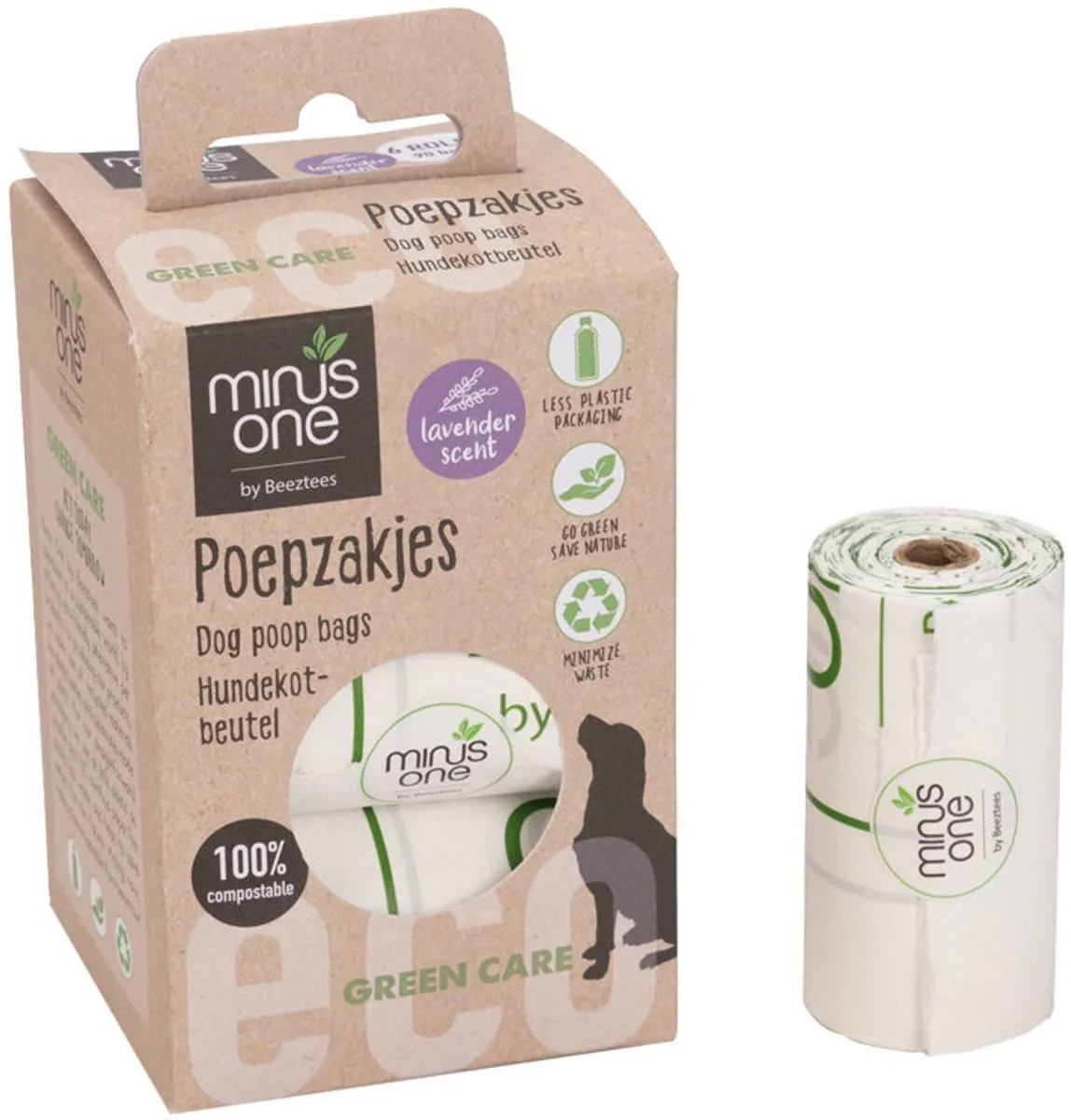 Beeztees Minus One Poepzakjes Lavendel - 90 Stuks - afbeelding 4 van 4