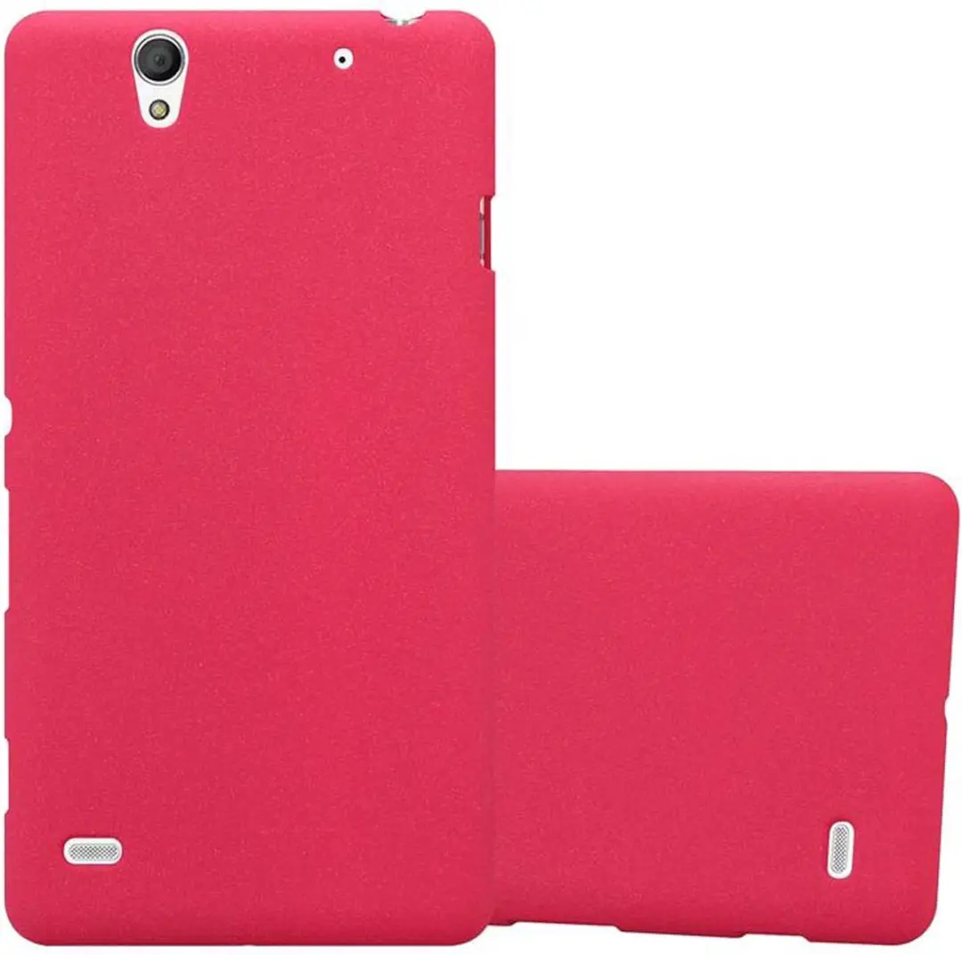 Cadorabo Hoesje geschikt voor Sony Xperia C4 in FROST ROOD