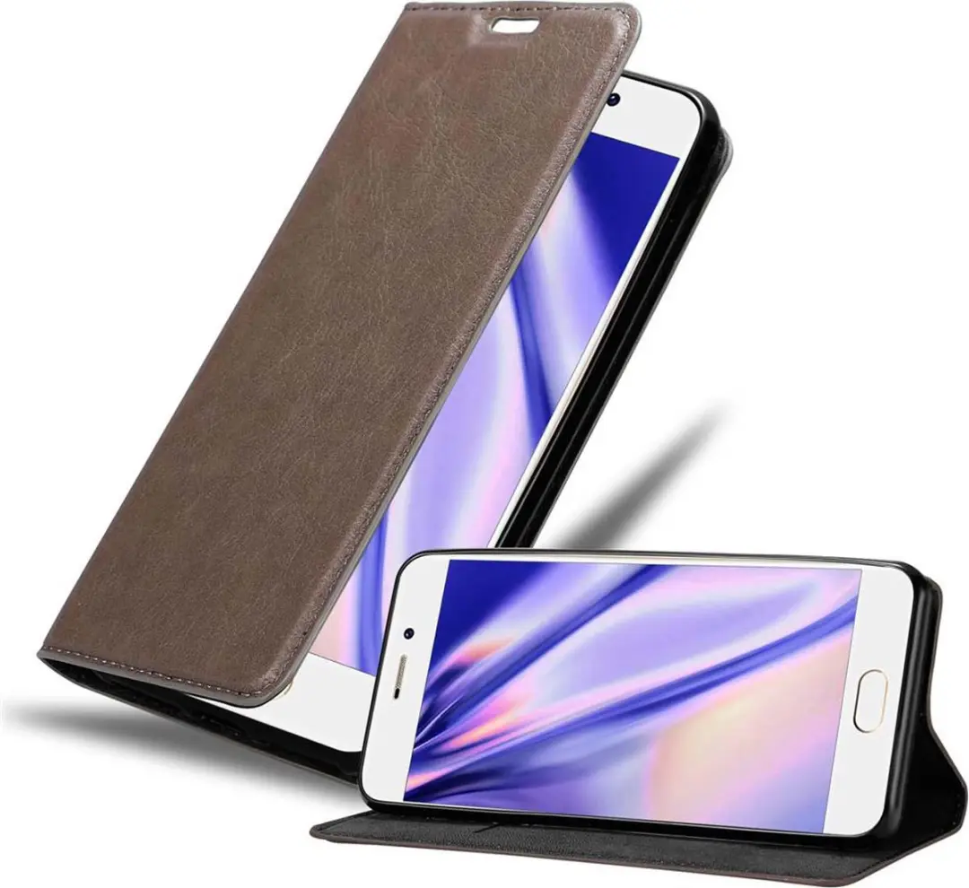 Cadorabo Hoesje geschikt voor MEIZU PRO 7 in KOFFIE BRUIN