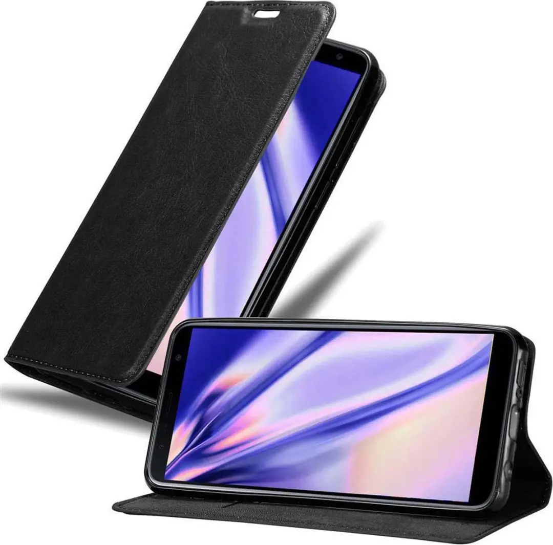 Cadorabo Hoesje geschikt voor Samsung Galaxy J6 PLUS in ZWARTE NACHT
