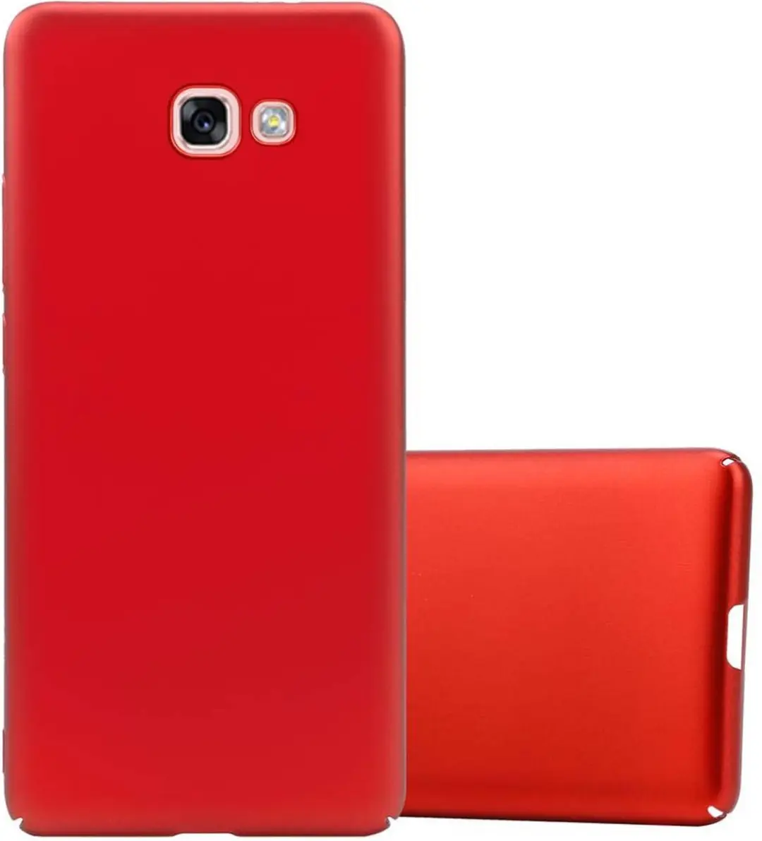 Cadorabo Hoesje geschikt voor Samsung Galaxy A7 2017 in METAAL ROOD