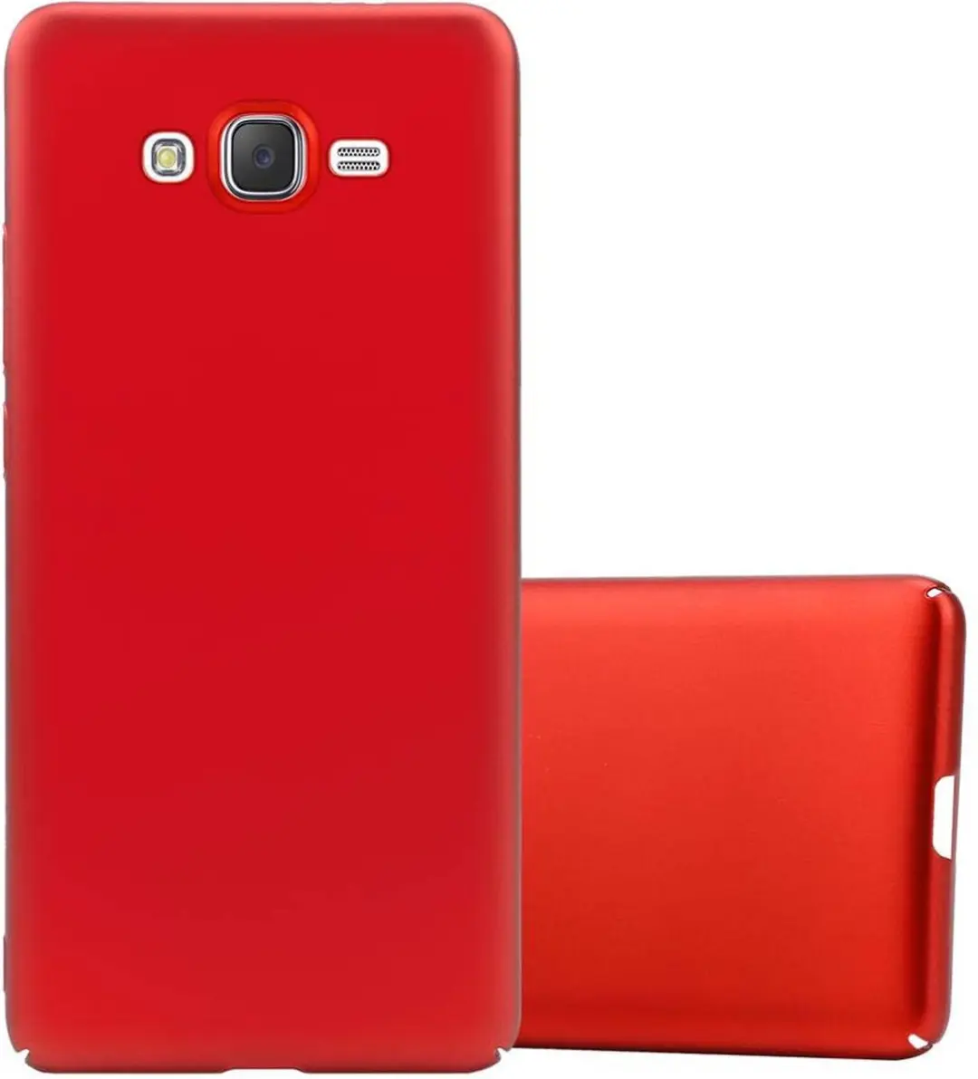 Cadorabo Hoesje geschikt voor Samsung Galaxy J7 2015 in METAAL ROOD