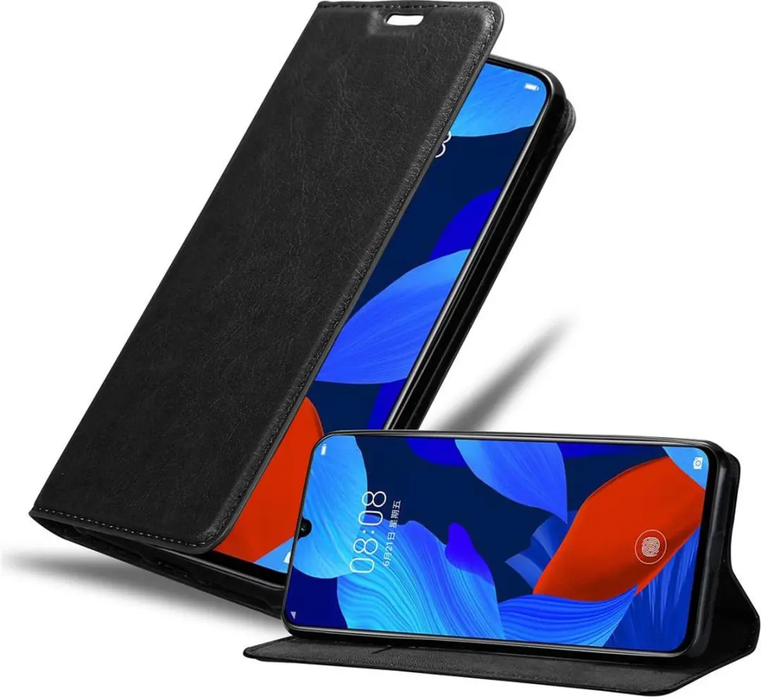 Cadorabo Hoesje geschikt voor Huawei NOVA 5 / 5 PRO in ZWARTE NACHT