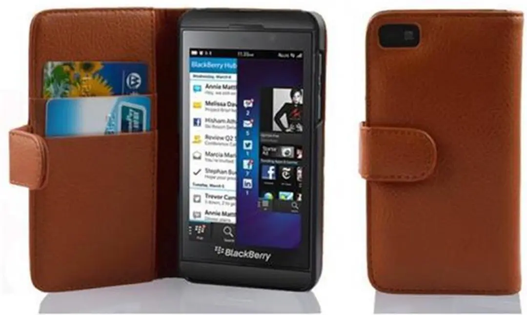 Cadorabo Hoesje geschikt voor Blackberry Z10 in COGNAC BRUIN