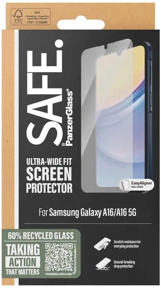 PanzerGlass SAFE Samsung Galaxy A16 Screenprotector