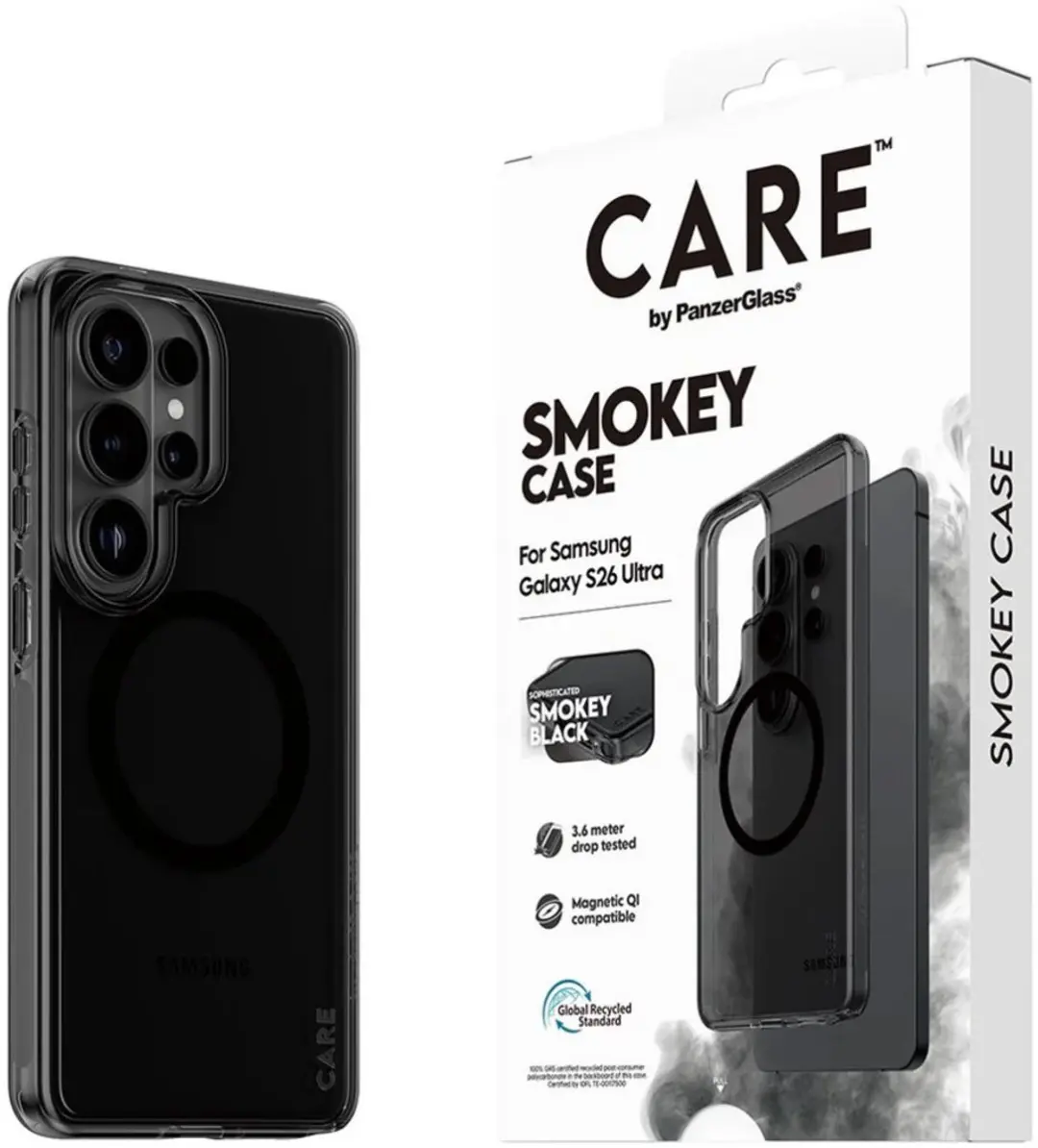 CARE by PanzerGlass Urban Explorer Case Smokey w. - Zwart Qi Samsung Galaxy S26 Ultra - afbeelding 5 van 6