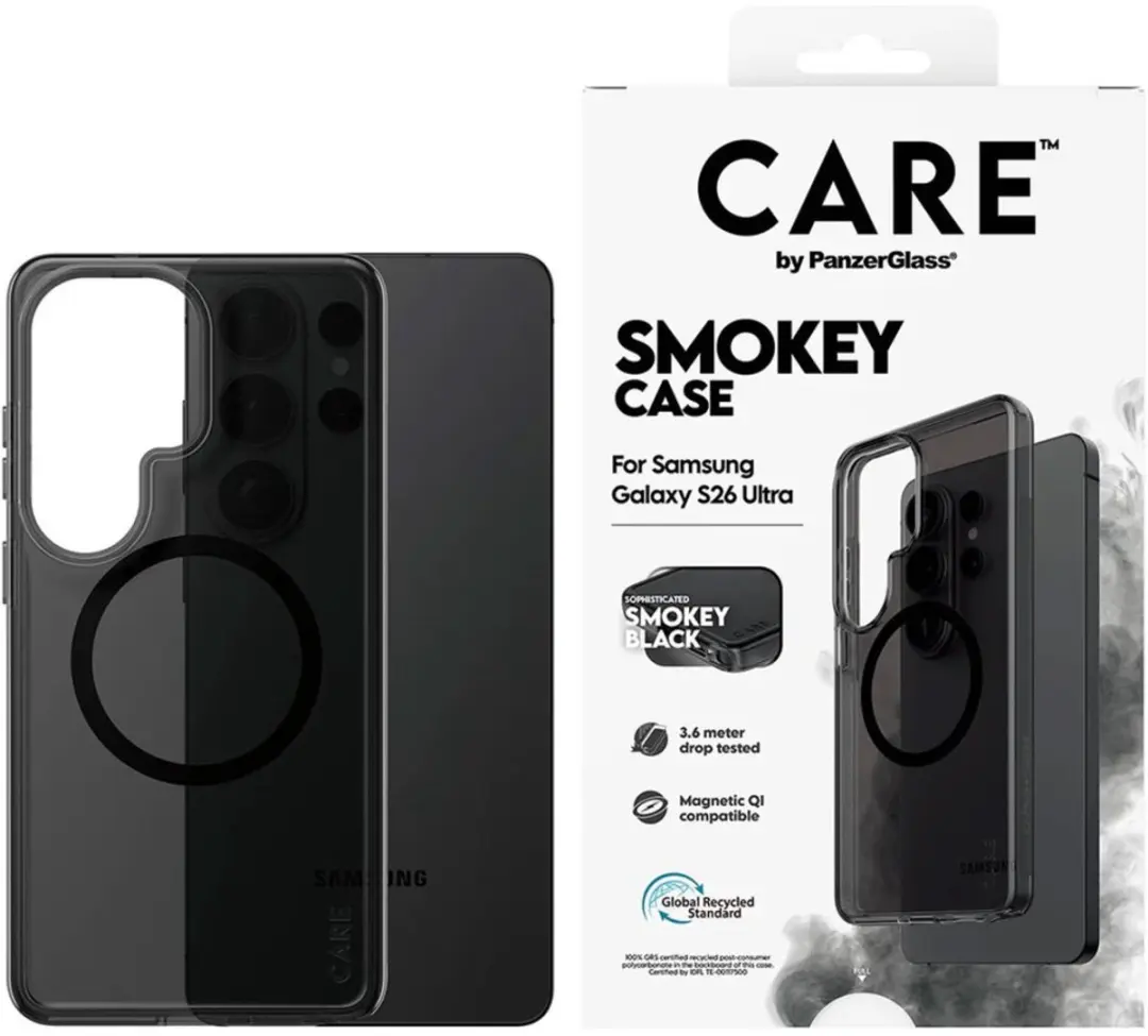 CARE by PanzerGlass Urban Explorer Case Smokey w. - Zwart Qi Samsung Galaxy S26 Ultra - afbeelding 6 van 6