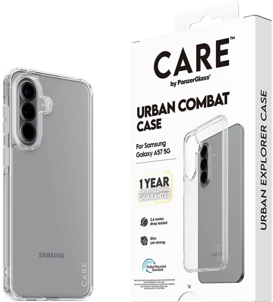 CARE by PanzerGlass Urban Combat Case Samsung Galaxy A57 5G - Transparant - afbeelding 4 van 6