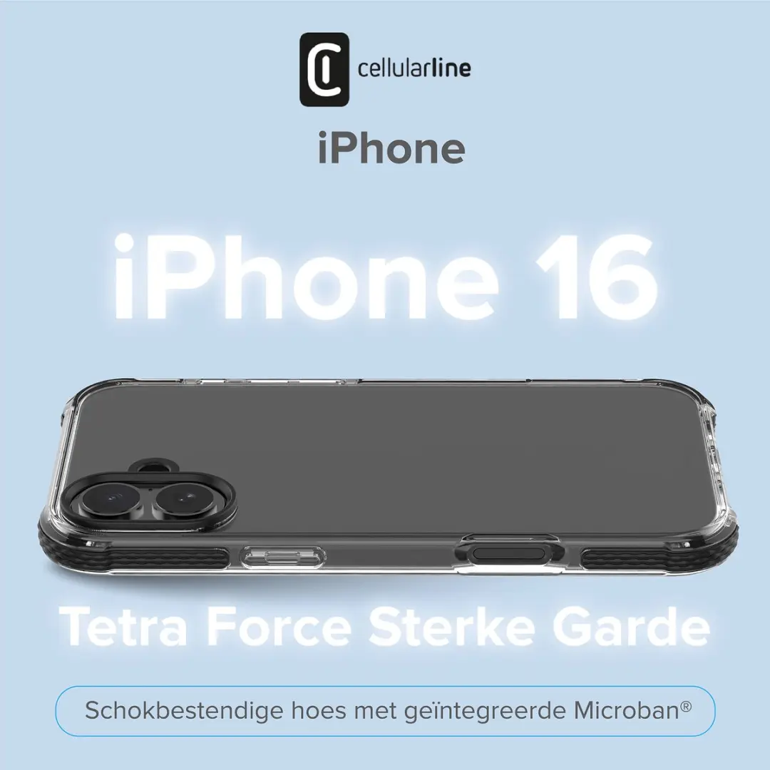 Cellularline Hoesje iPhone 16 - TETRACIPH16T - afbeelding 4 van 6