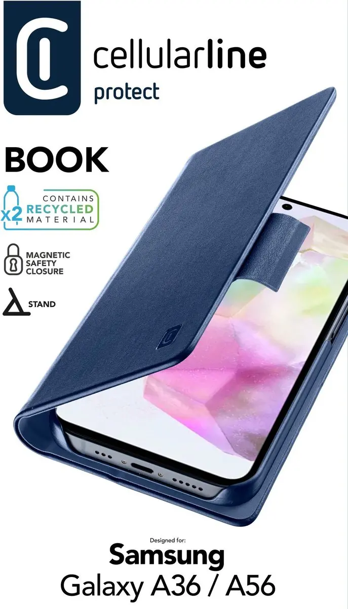 Cellularline Book Hoesje Galaxy A36 - Blauw - afbeelding 4 van 6