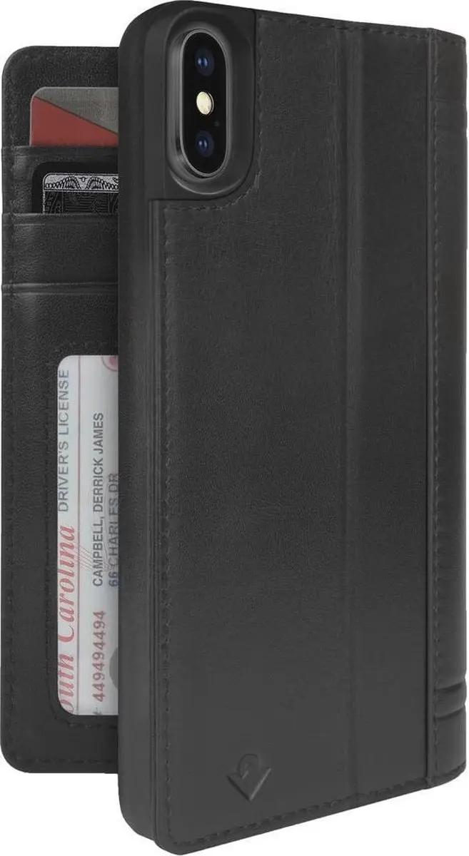 Twelve South Journal Wallet Bookcase iPhone X/Xs - Zwart - afbeelding 4 van 6