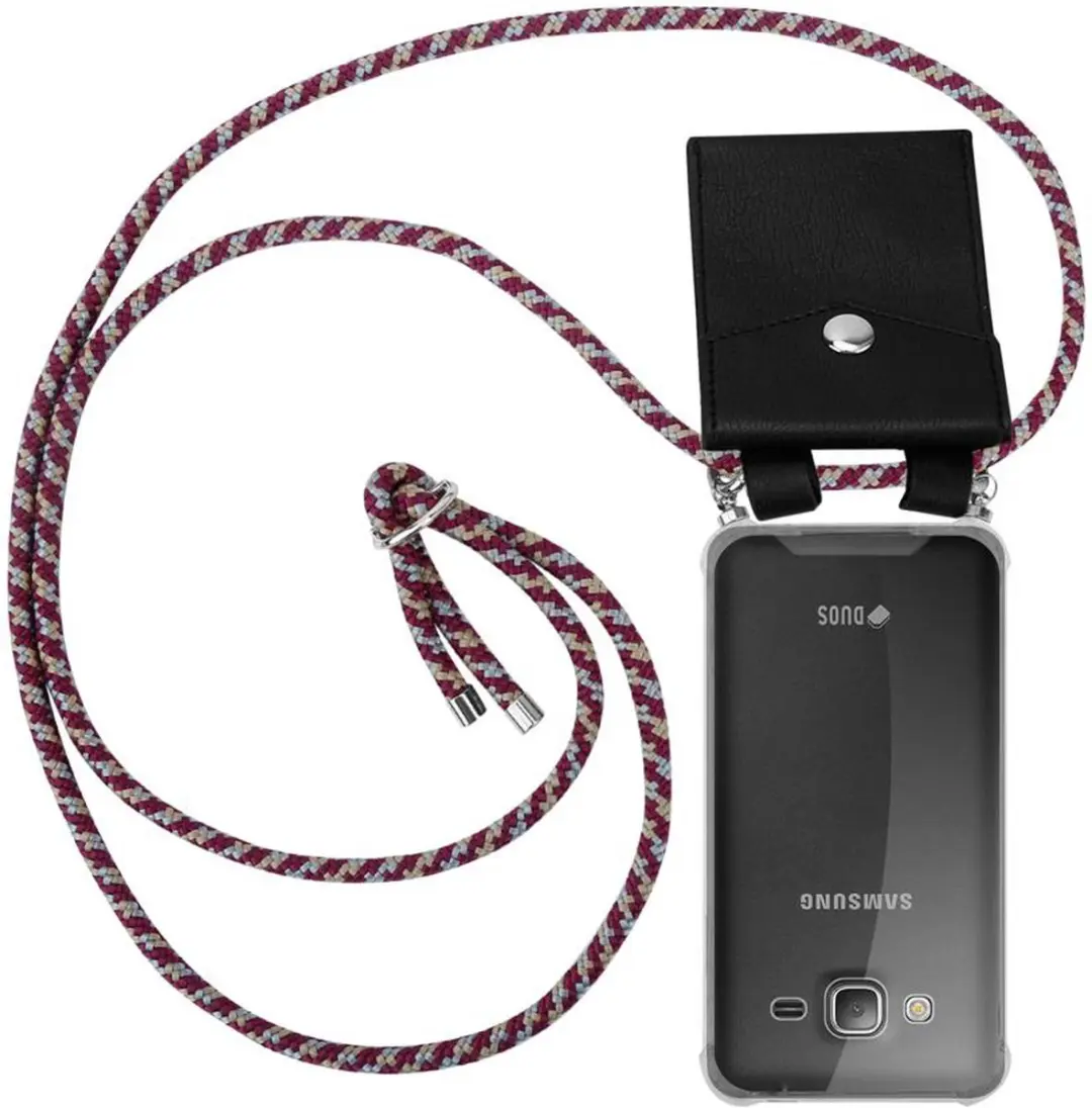 Cadorabo Hoesje geschikt voor Samsung Galaxy J3 2016 in ROOD GEEL WIT
