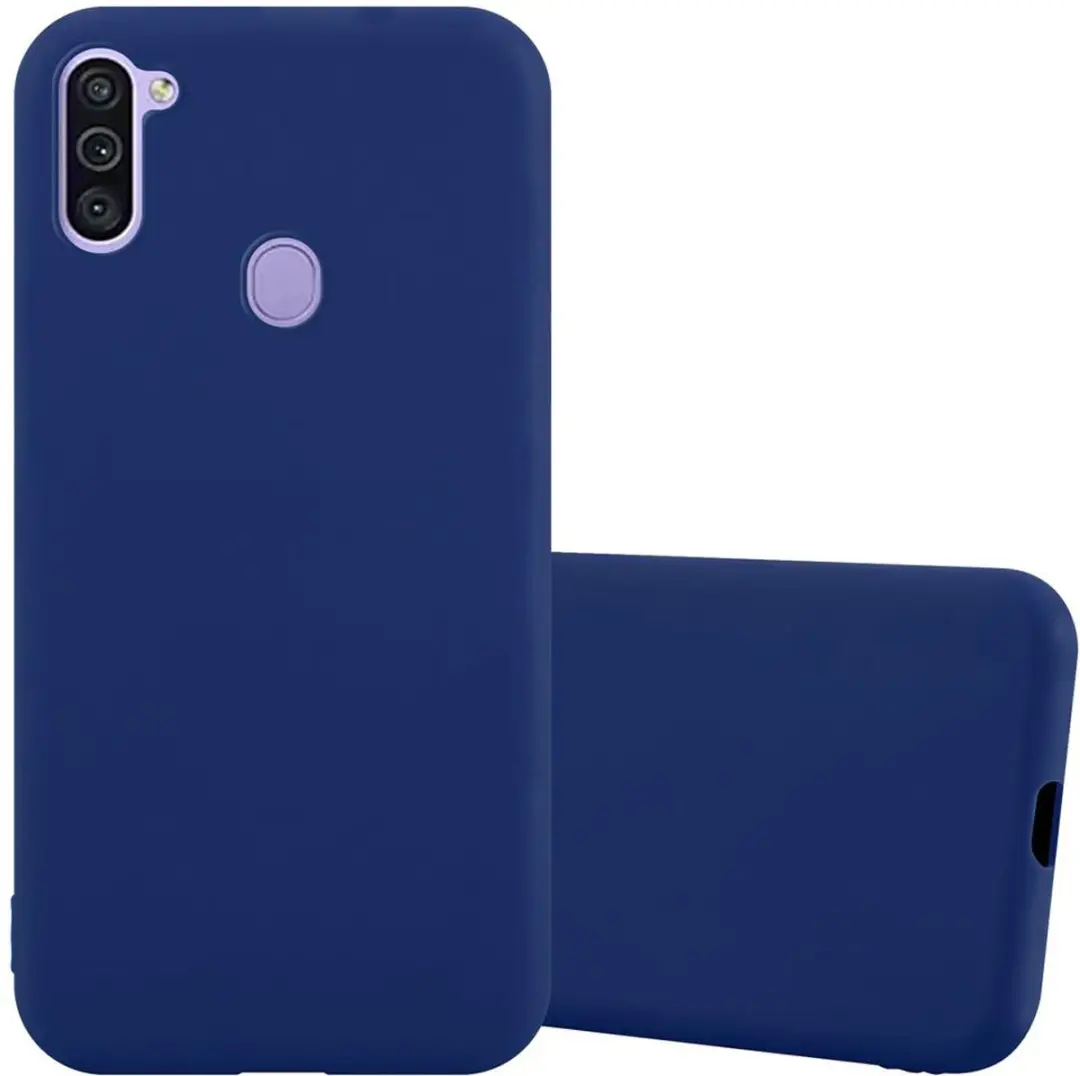Cadorabo Hoesje geschikt voor Samsung Galaxy A11 / M11 in CANDY DONKER BLAUW