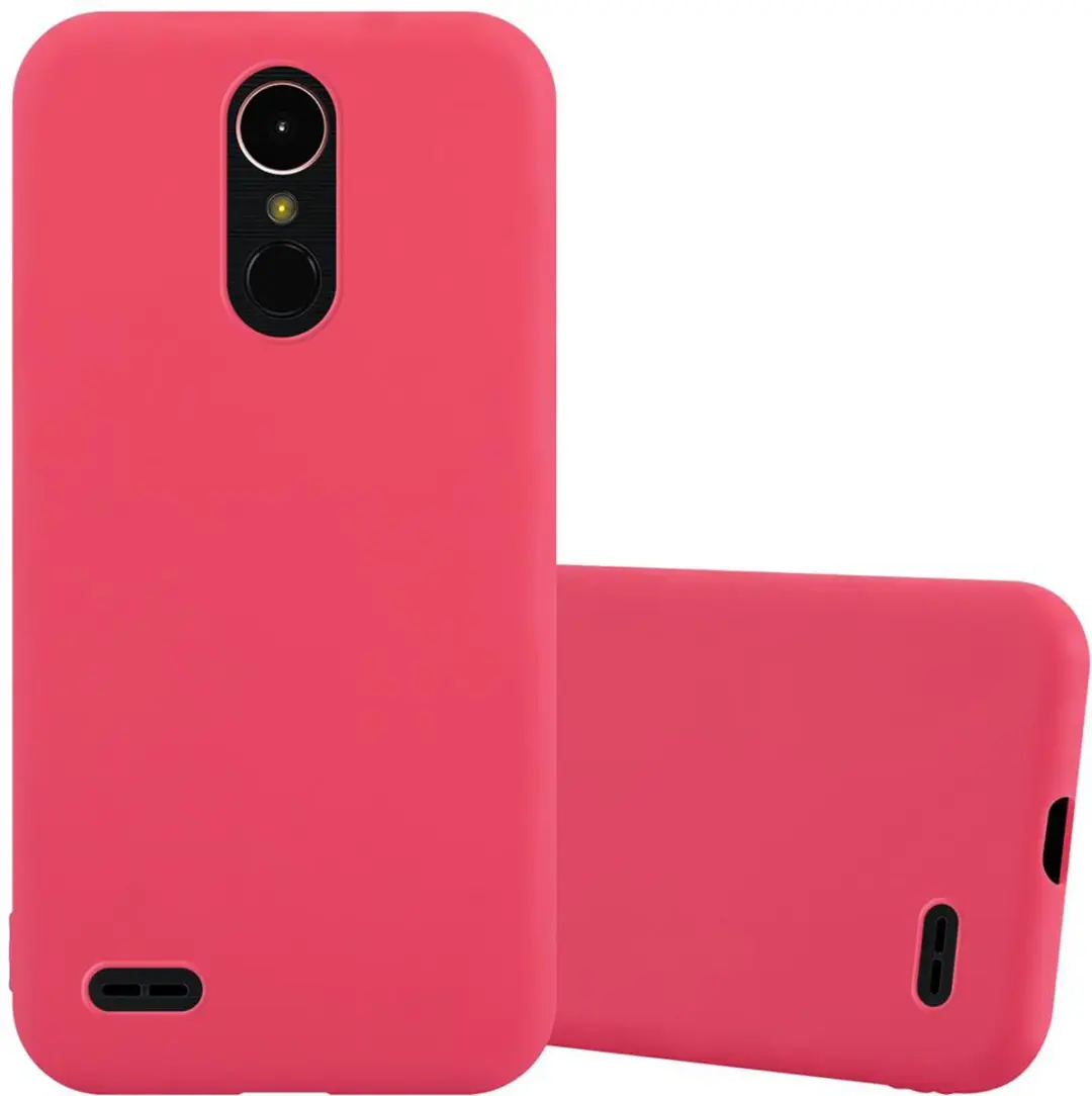 Cadorabo Hoesje geschikt voor LG K10 2017 in CANDY ROOD