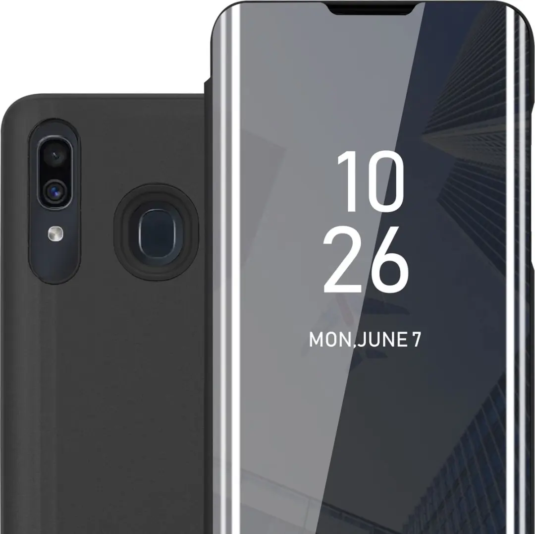 Cadorabo Hoesje geschikt voor Samsung Galaxy A20 / A30 / M10s in TOERMALIJN ZWAR