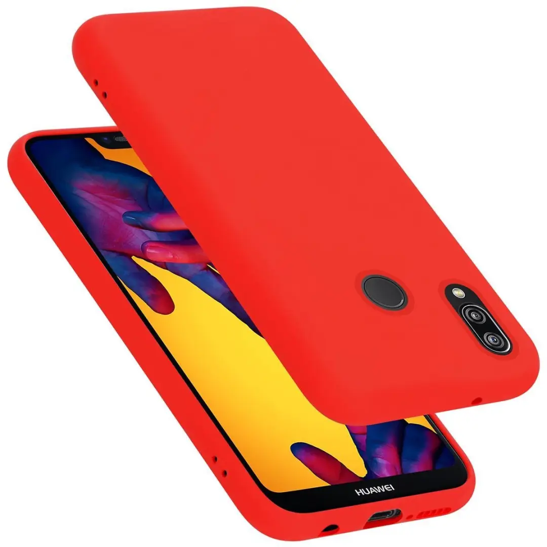 Cadorabo Hoesje geschikt voor Huawei P20 LITE 2018 / NOVA 3E in LIQUID ROOD