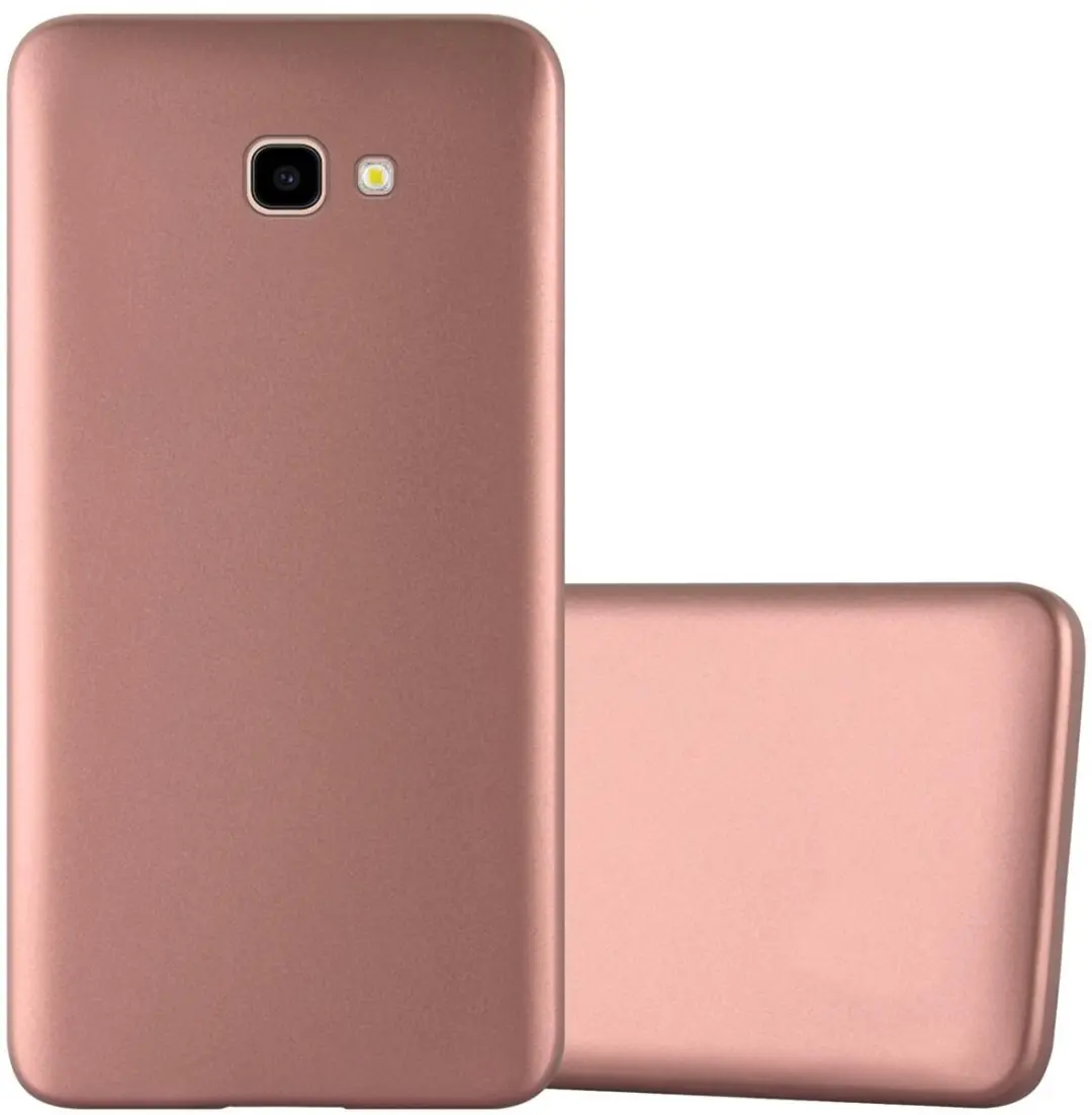 Cadorabo Hoesje geschikt voor Samsung Galaxy J4 PLUS in METALLIC ROSE GOUD