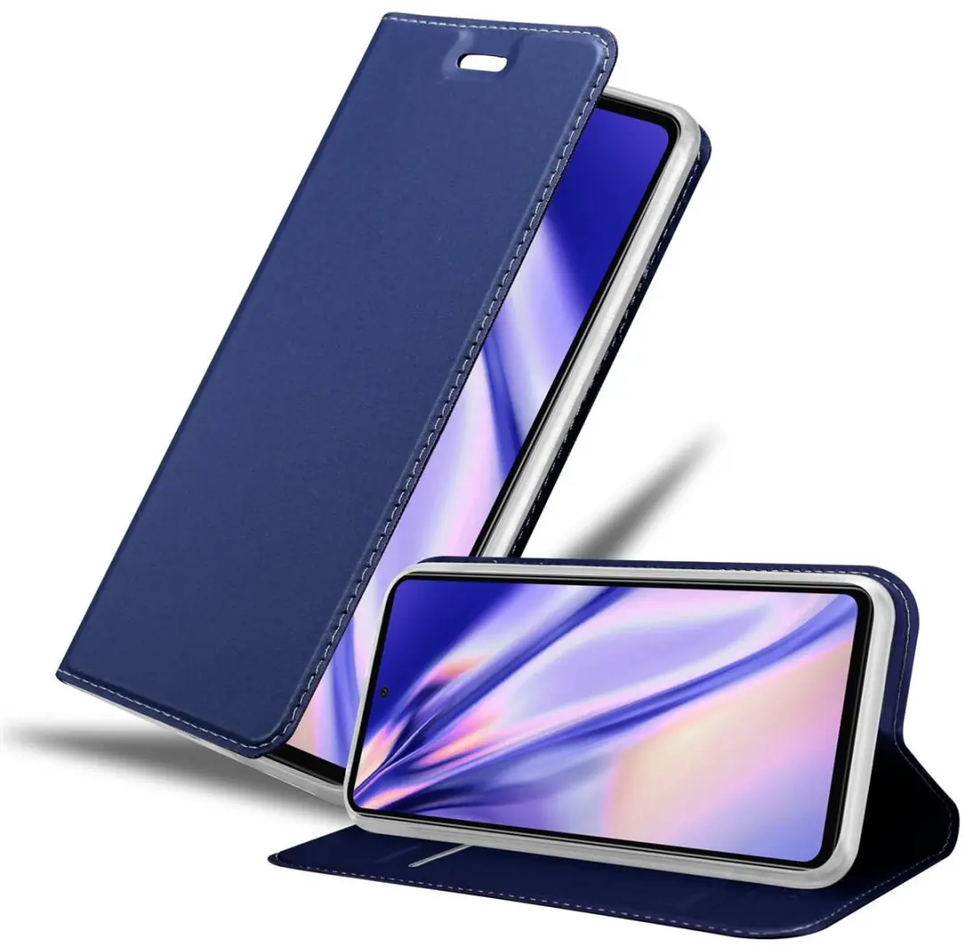 Cadorabo Hoesje geschikt voor Samsung Galaxy A72 4G / 5G in CLASSY DONKER BLAUW