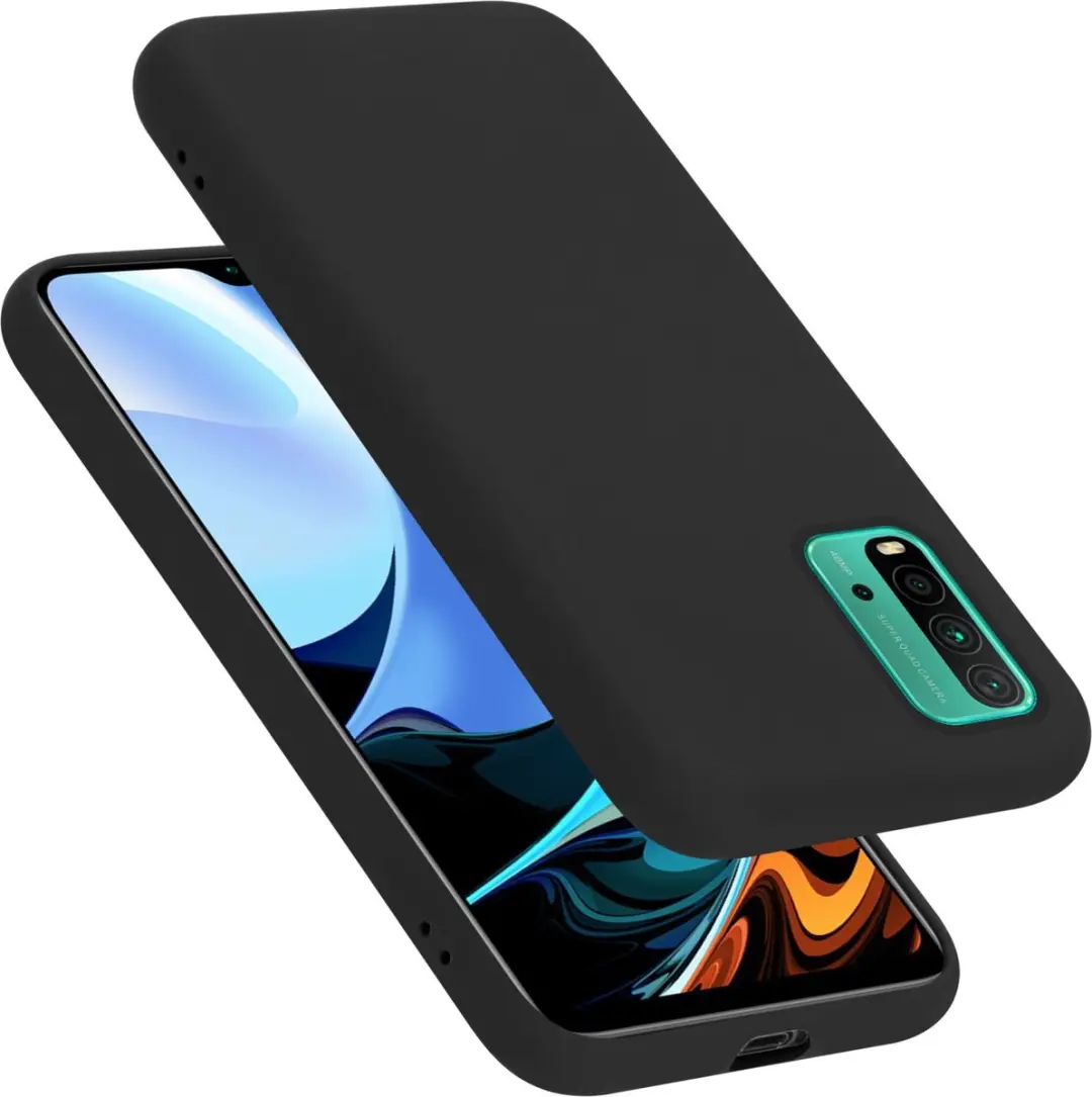 Cadorabo Hoesje geschikt voor Xiaomi RedMi 9T / POCO M3 in LIQUID ZWART