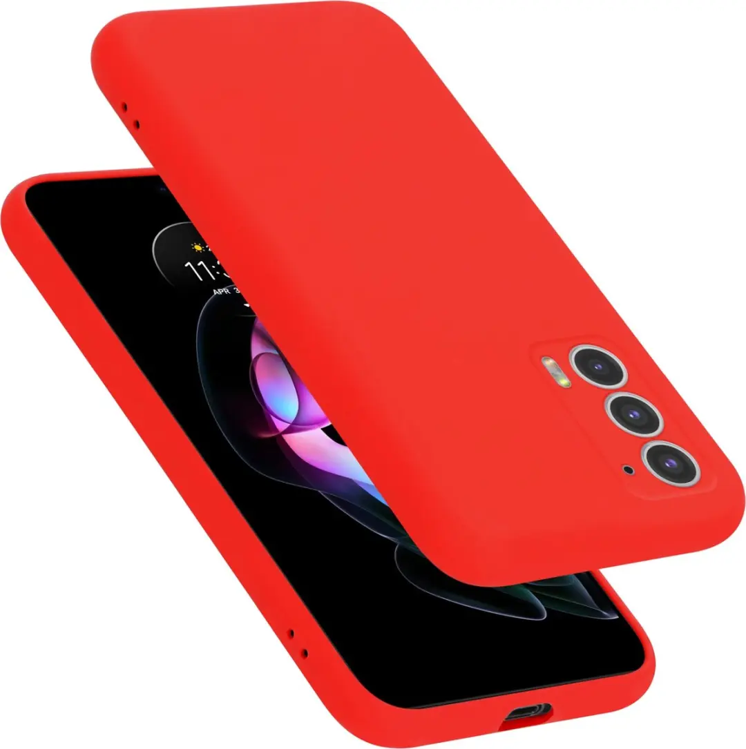 Cadorabo Hoesje geschikt voor Motorola EDGE 20 in LIQUID ROOD