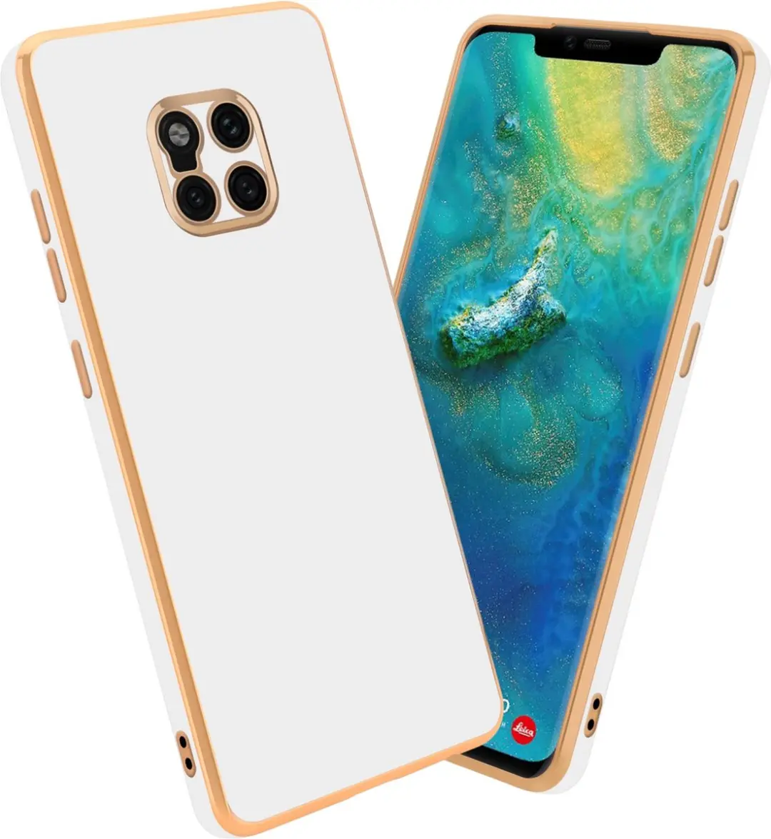 Cadorabo Hoesje geschikt voor Huawei MATE 20 PRO in Glossy Wit