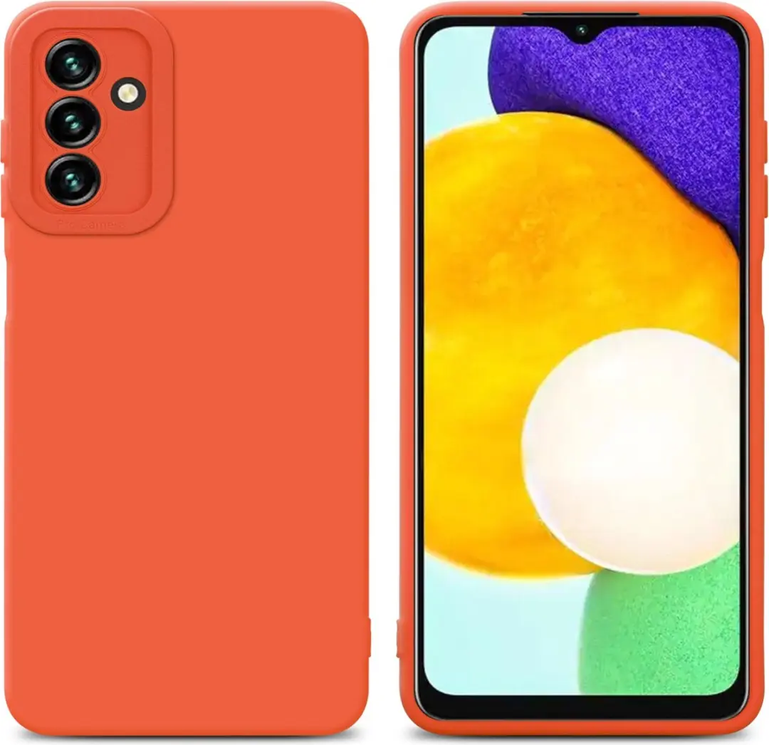 Cadorabo Hoesje geschikt voor Samsung Galaxy A13 5G in FLUID ORANJE