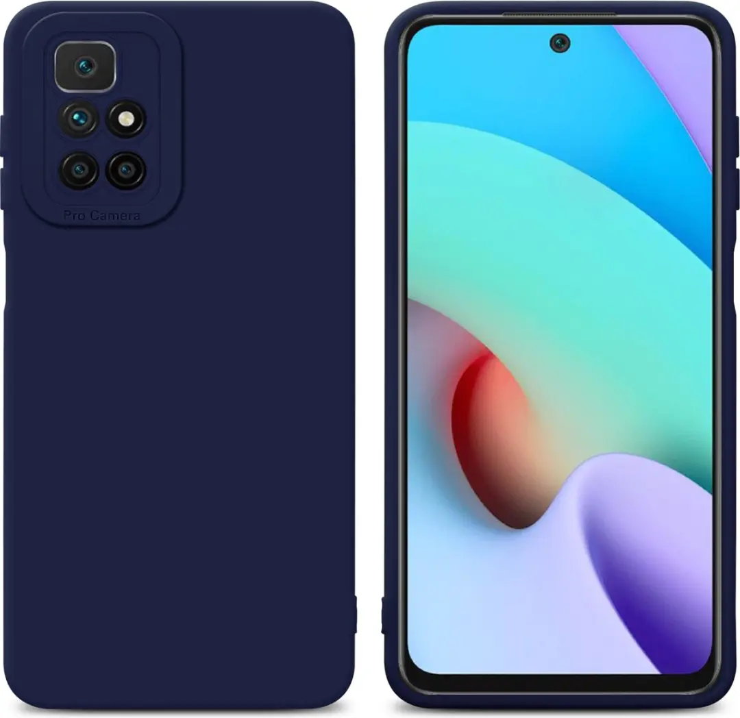 Cadorabo Hoesje geschikt voor Xiaomi RedMi 10 in FLUID DONKER BLAUW