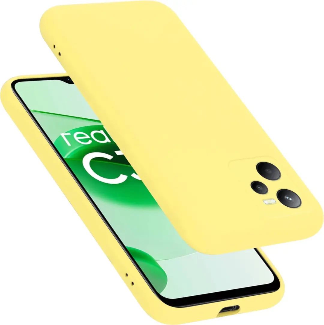 Cadorabo Hoesje geschikt voor Realme C35 / Narzo 50A PRIME in LIQUID GEEL