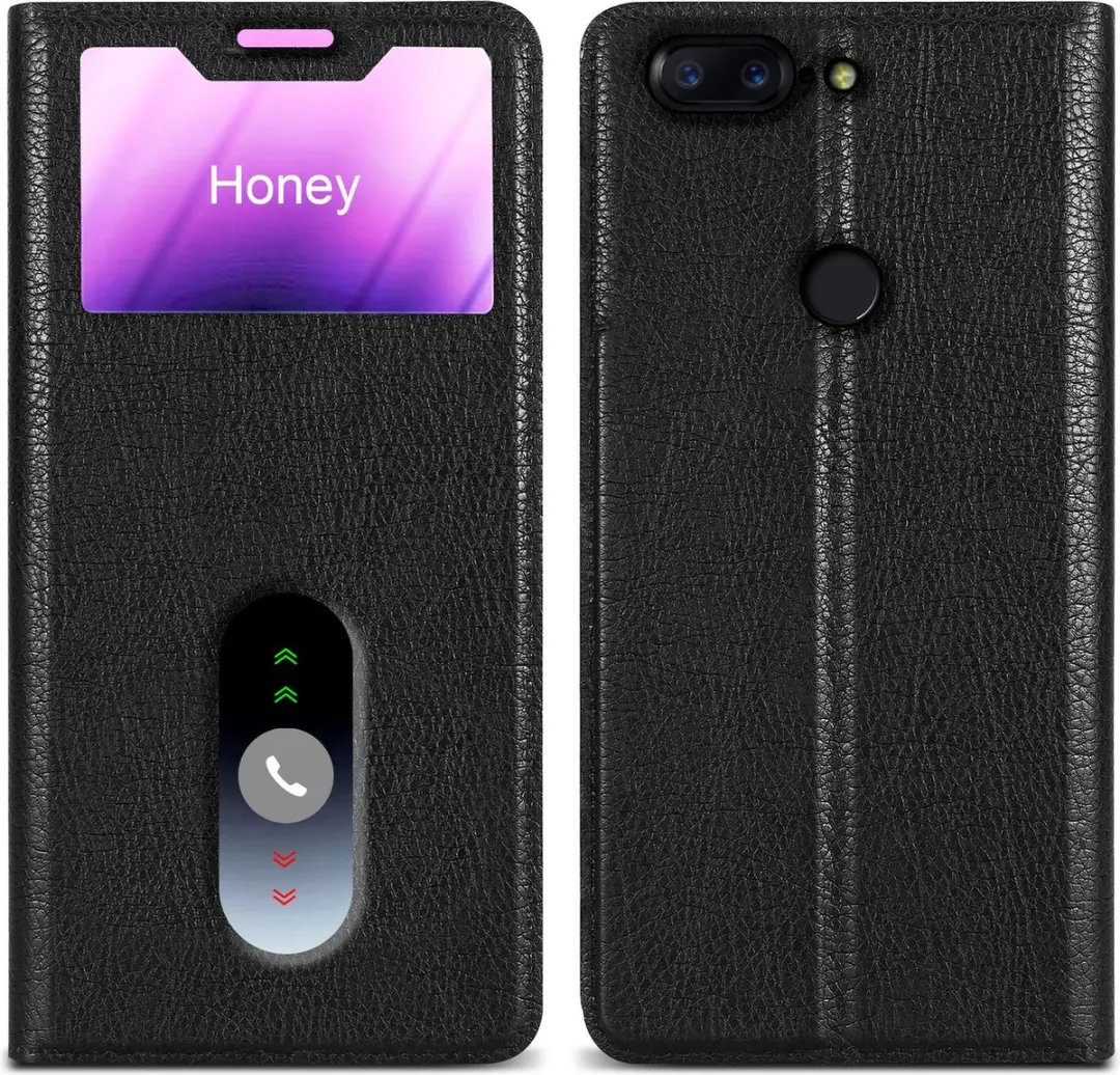 Cadorabo Hoesje geschikt voor OnePlus 5T in KOMEET ZWART