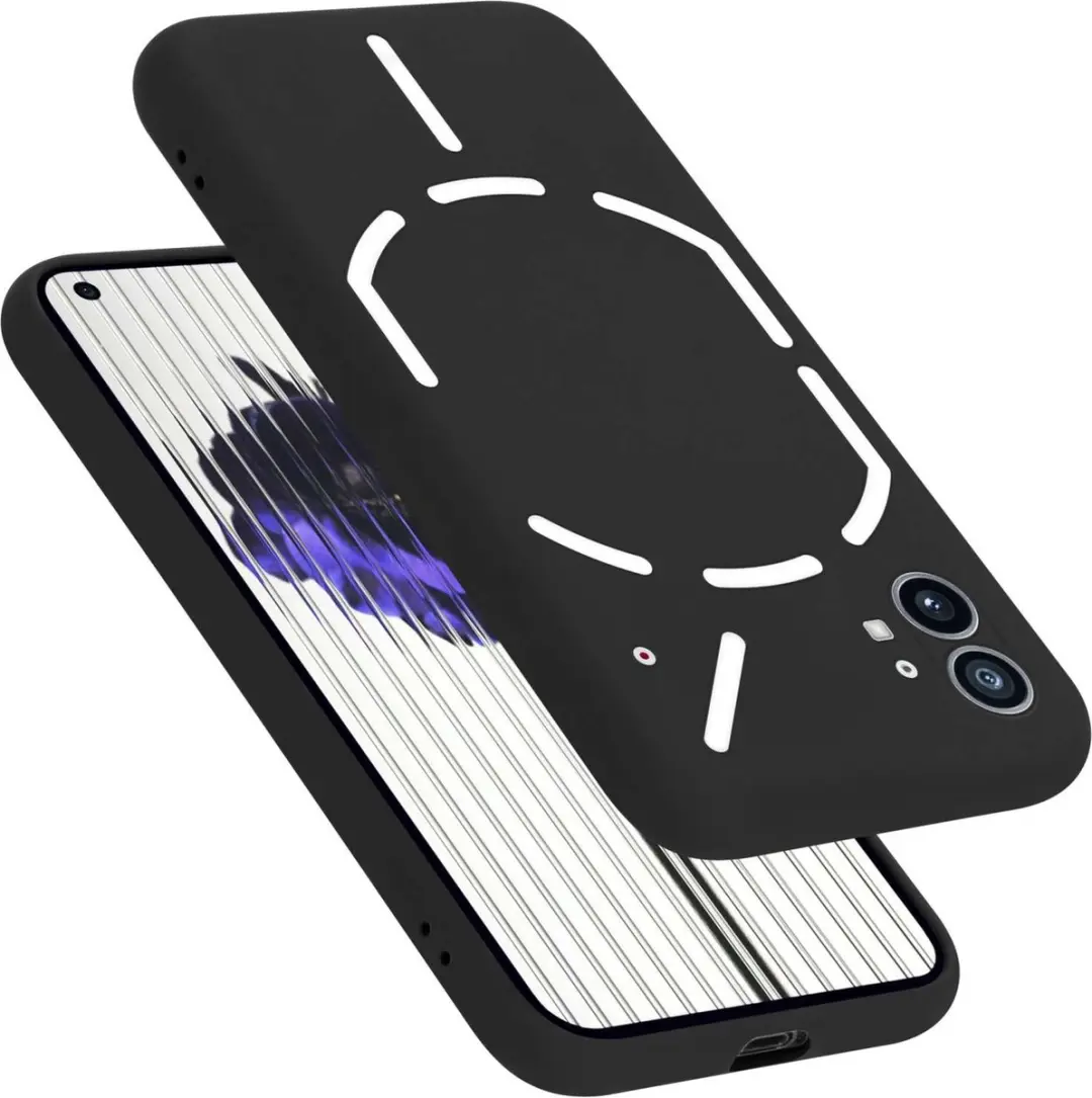 Cadorabo Hoesje geschikt voor Nothing Phone (1) in LIQUID ZWART