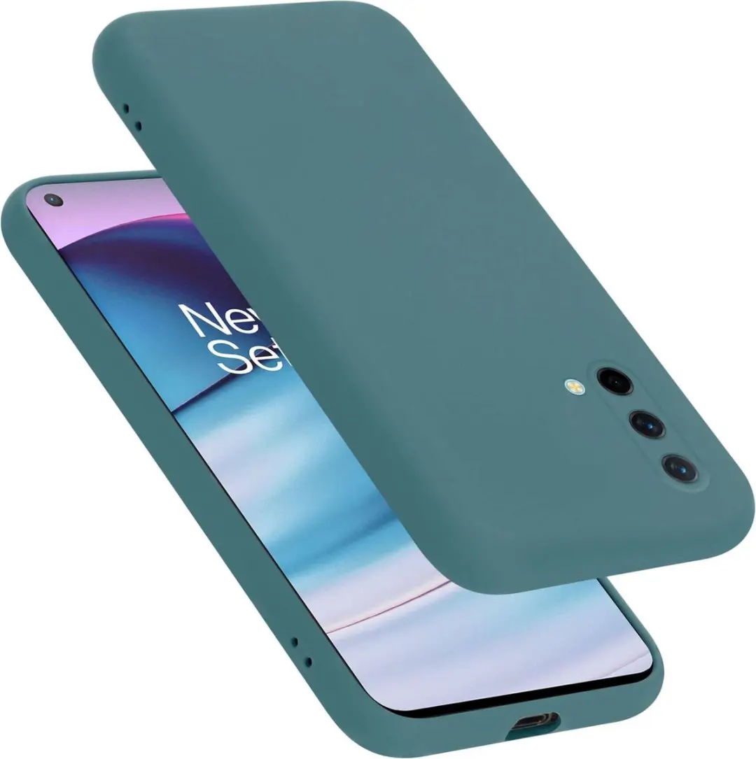 Cadorabo Hoesje geschikt voor OnePlus Nord CE 5G in LIQUID GROEN