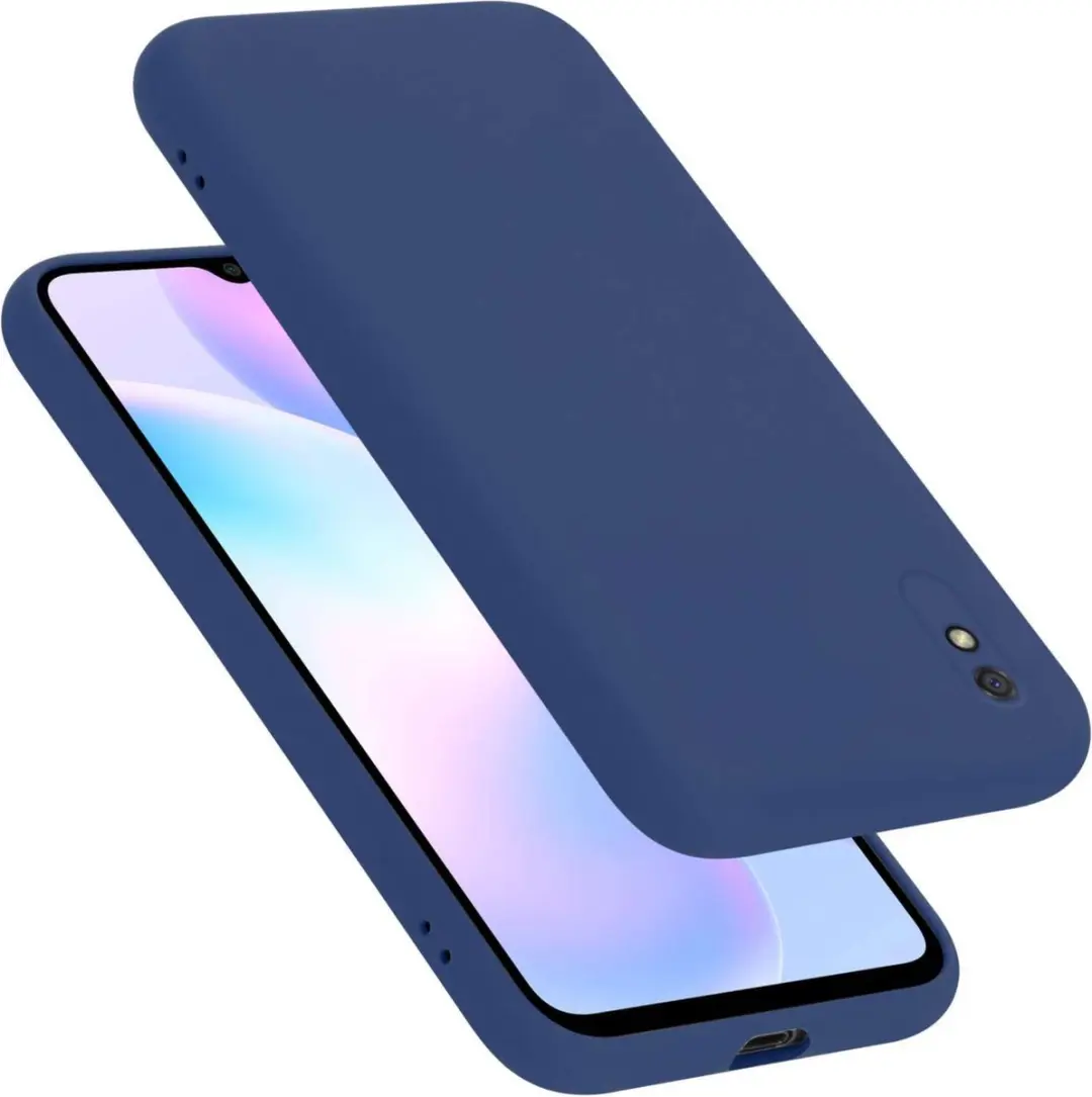 Cadorabo Hoesje geschikt voor Xiaomi RedMi 9A / RedMi 9AT in LIQUID BLAUW