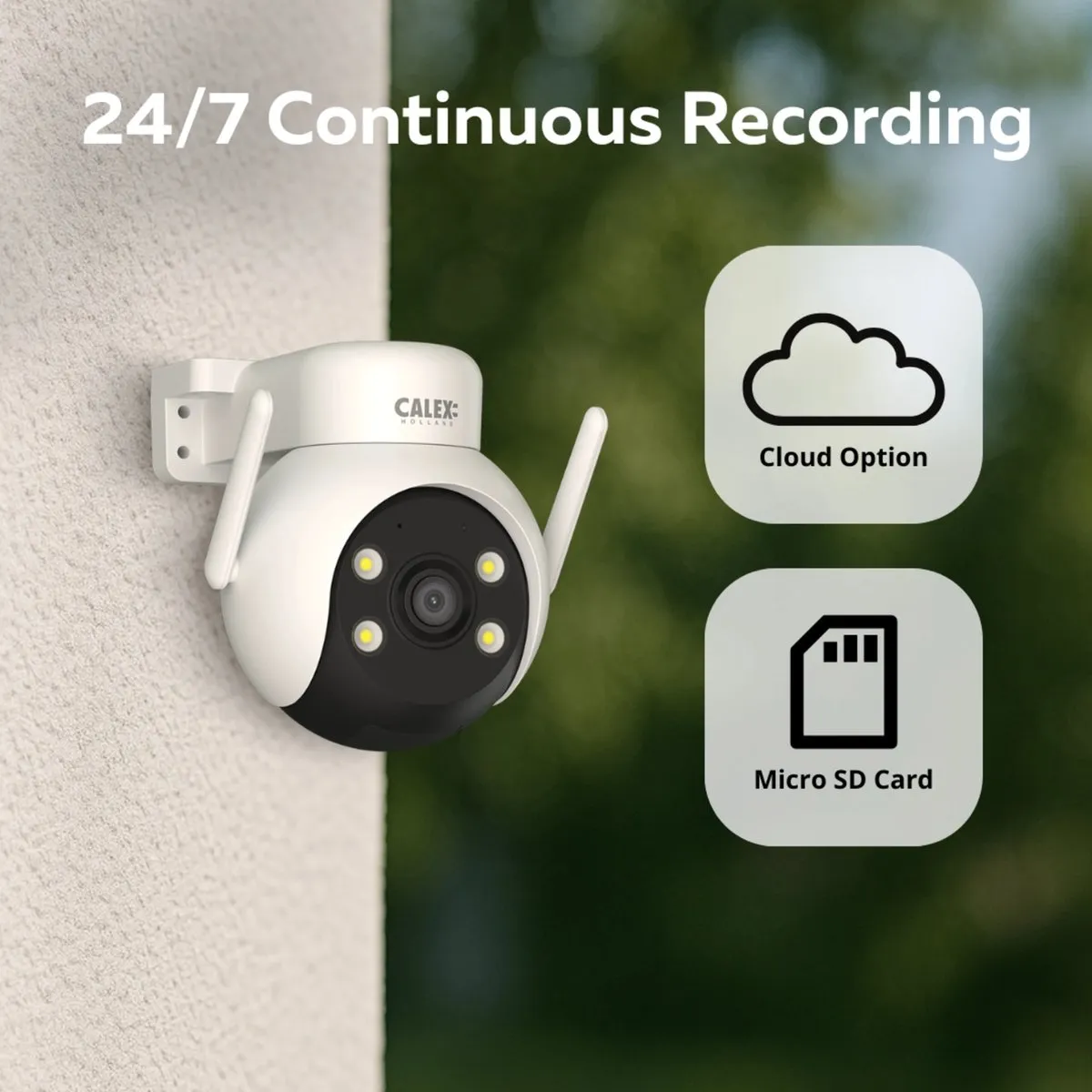 Calex Smart Security PTZ 5501001717-2 Beveiligingscamera - 2K Wit - Duopack