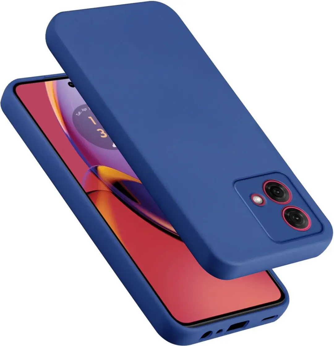 Cadorabo Hoesje geschikt voor Motorola Moto G84 in LIQUID BLAUW