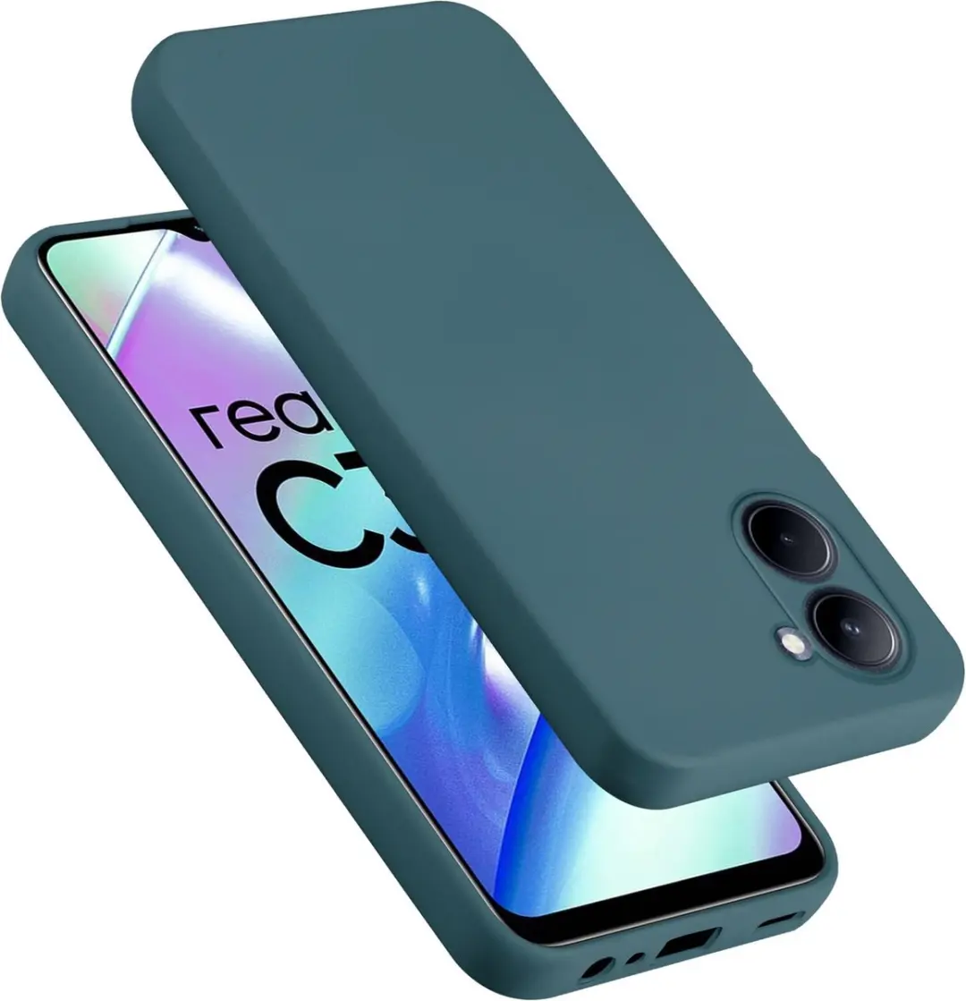 Cadorabo Hoesje geschikt voor Realme C33 in LIQUID GROEN