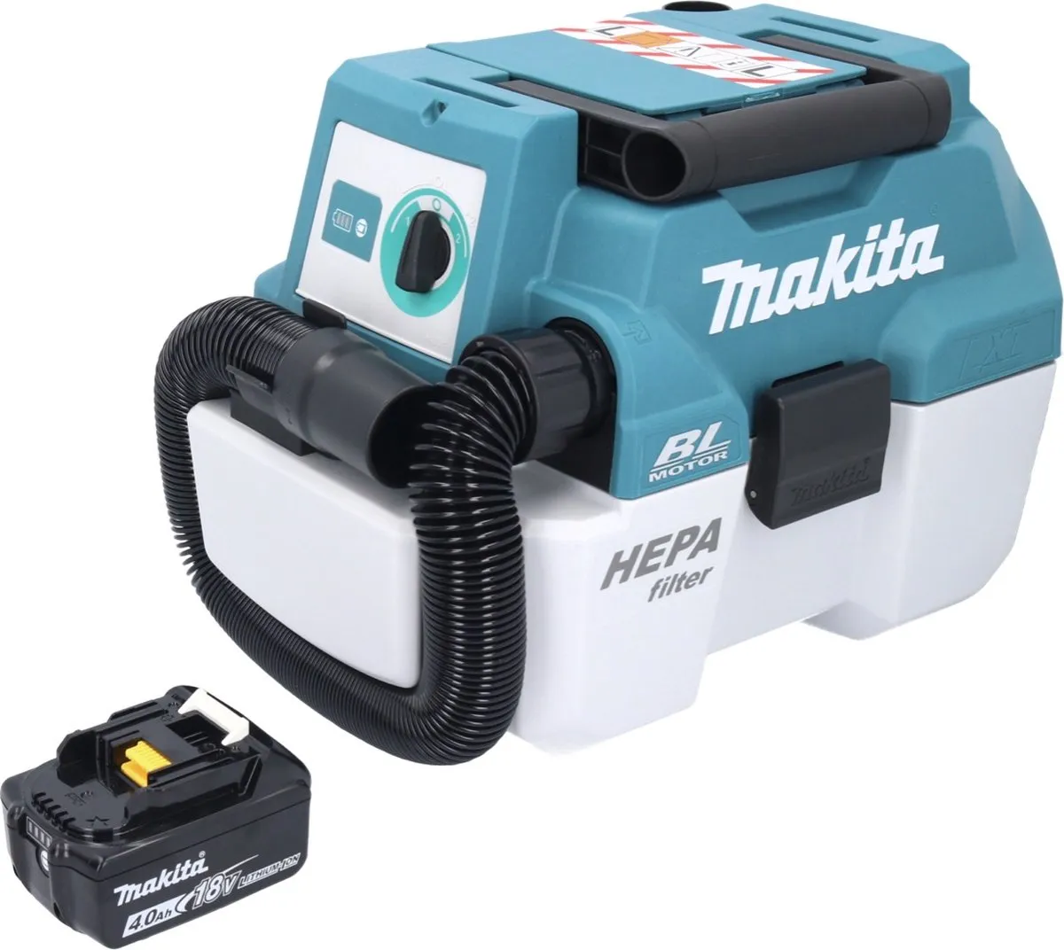 Makita DVC750LZ Accustofzuiger LXT 18V 67mbar 7,5L - Groene bundel