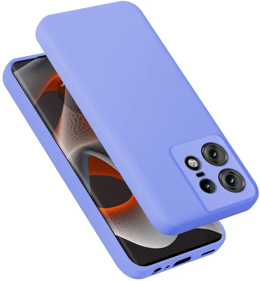 Cadorabo Hoesje geschikt voor Motorola Moto Edge 50 Pro in LIQUID LICHT PAARS