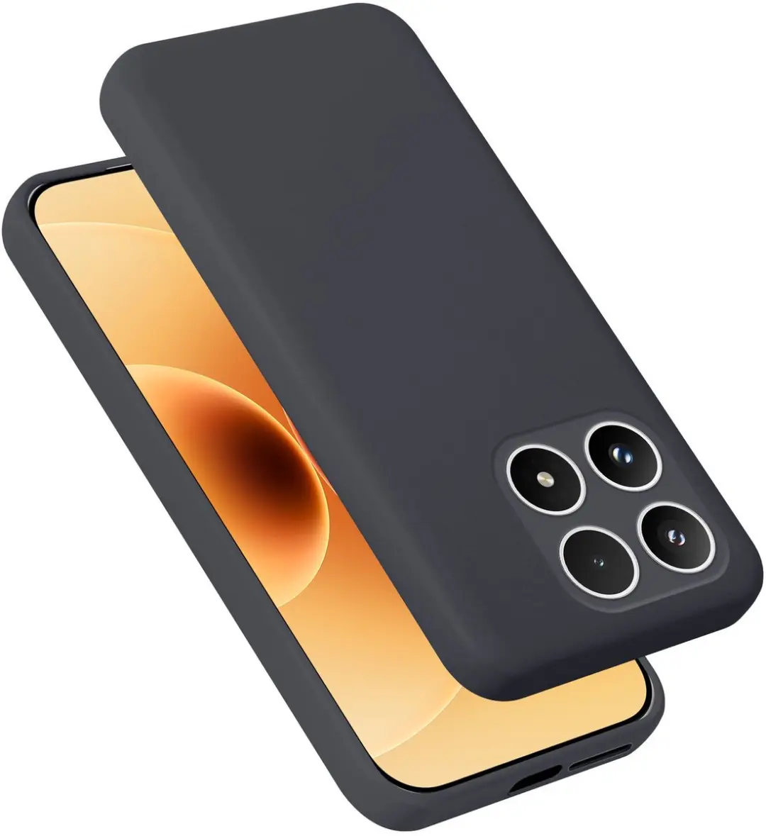 Cadorabo Hoesje geschikt voor Xiaomi 17 Case in Liquid Zwart Beschermhoes gemaak