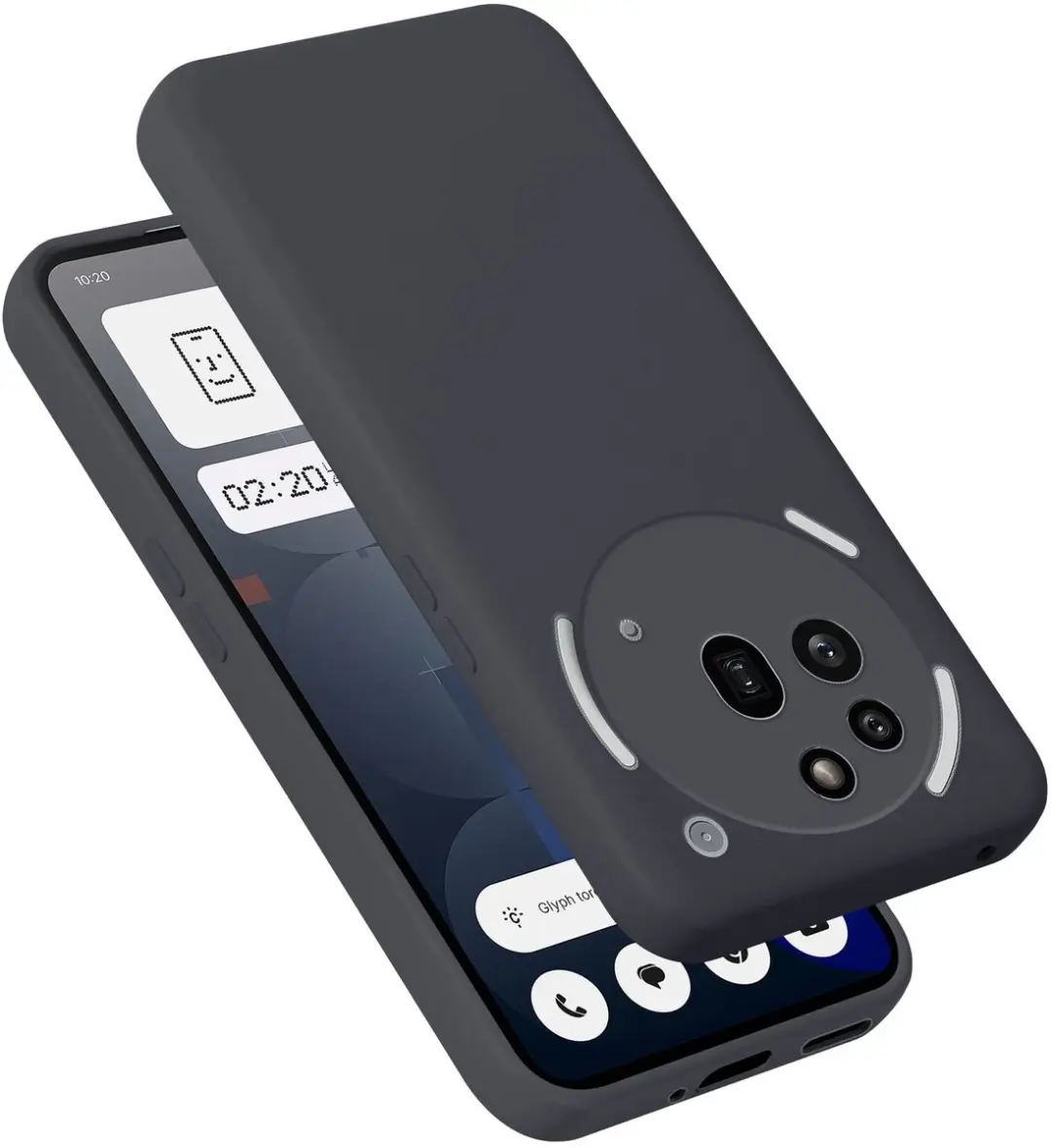 Cadorabo Hoesje geschikt voor Nothing Phone 3a Pro Case in Liquid Zwart Bescherm