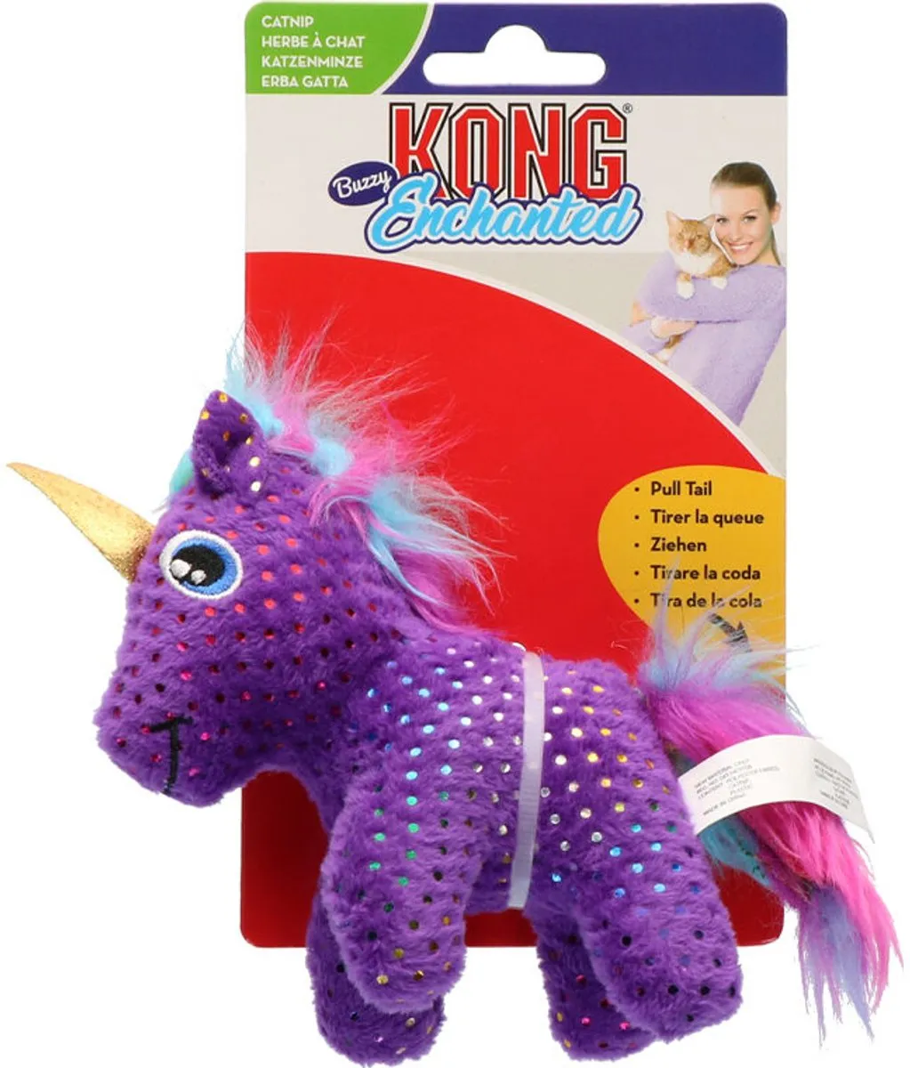 KONG Cat Enchanted Buzzy Unicorn - Paars