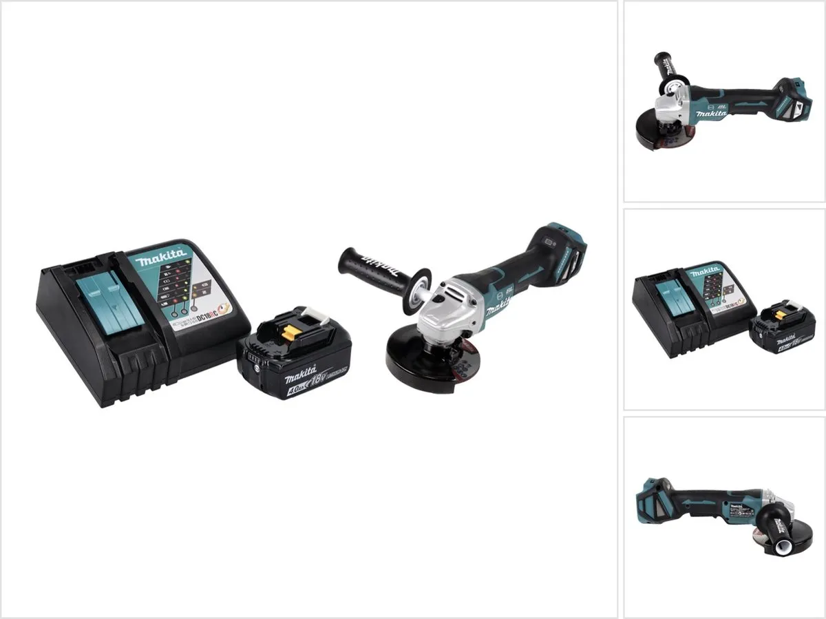 Makita DGA 517 RM1 Accu Haakse Slijper 18V 125mm