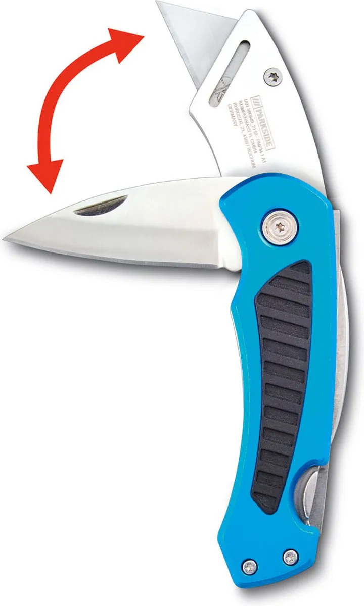PARKSIDE Veiligheidsmes 12-delig - Zwart/Blauw/Zilver