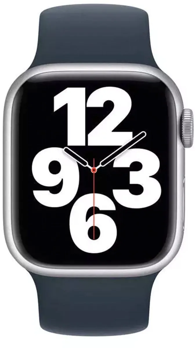 Apple Siliconen solobandje voor de Apple Watch | 38/40/41/42 mm - Maat 5 - Storm Blue