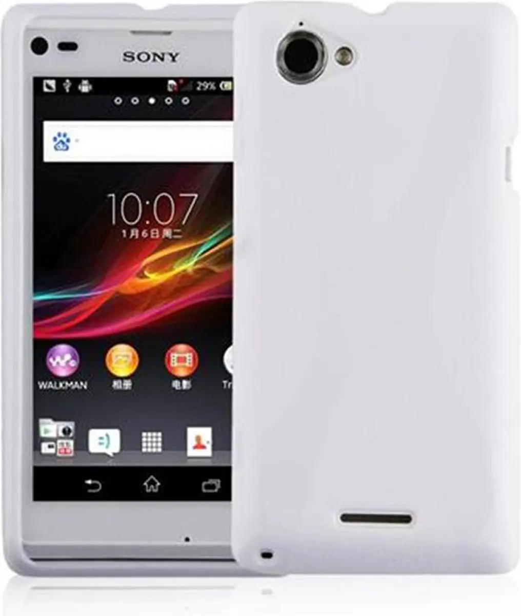 Cadorabo Hoesje geschikt voor Sony Xperia L in MAGNESIUM WIT