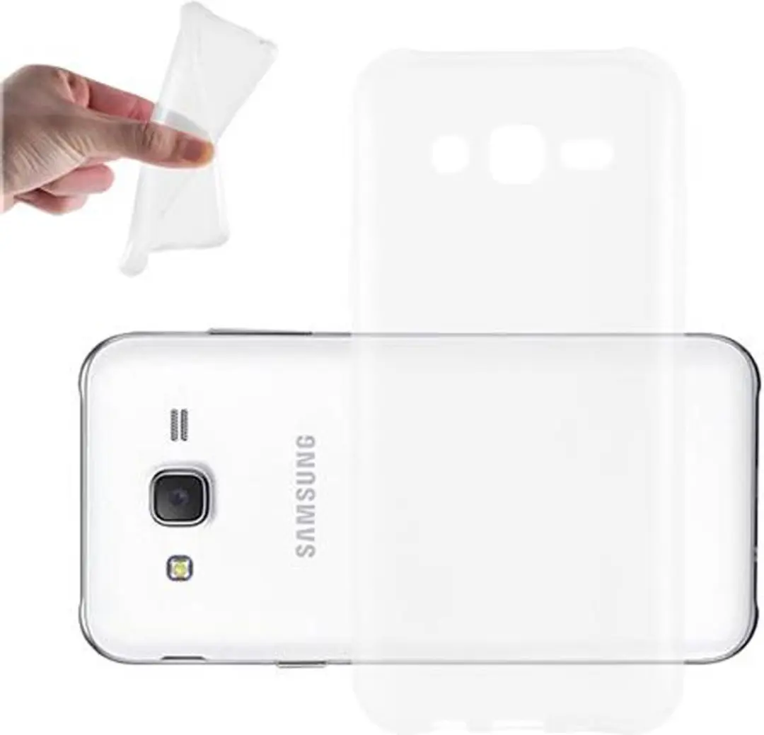 Cadorabo Hoesje geschikt voor Samsung Galaxy J3 2015 in VOLLEDIG TRANSPARANT