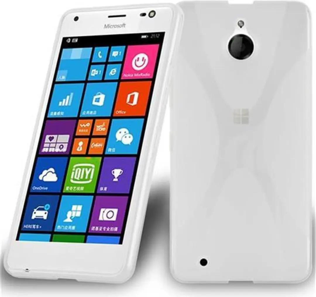 Cadorabo Hoesje geschikt voor Nokia Lumia 850 in SEMI-TRANSPARANT - Beschermhoes gemaakt van flexibel TPU silicone Case Cover