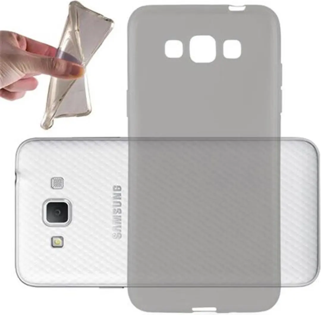 Cadorabo Hoesje geschikt voor Samsung Galaxy GRAND 3 in TRANSPARANT ZWART