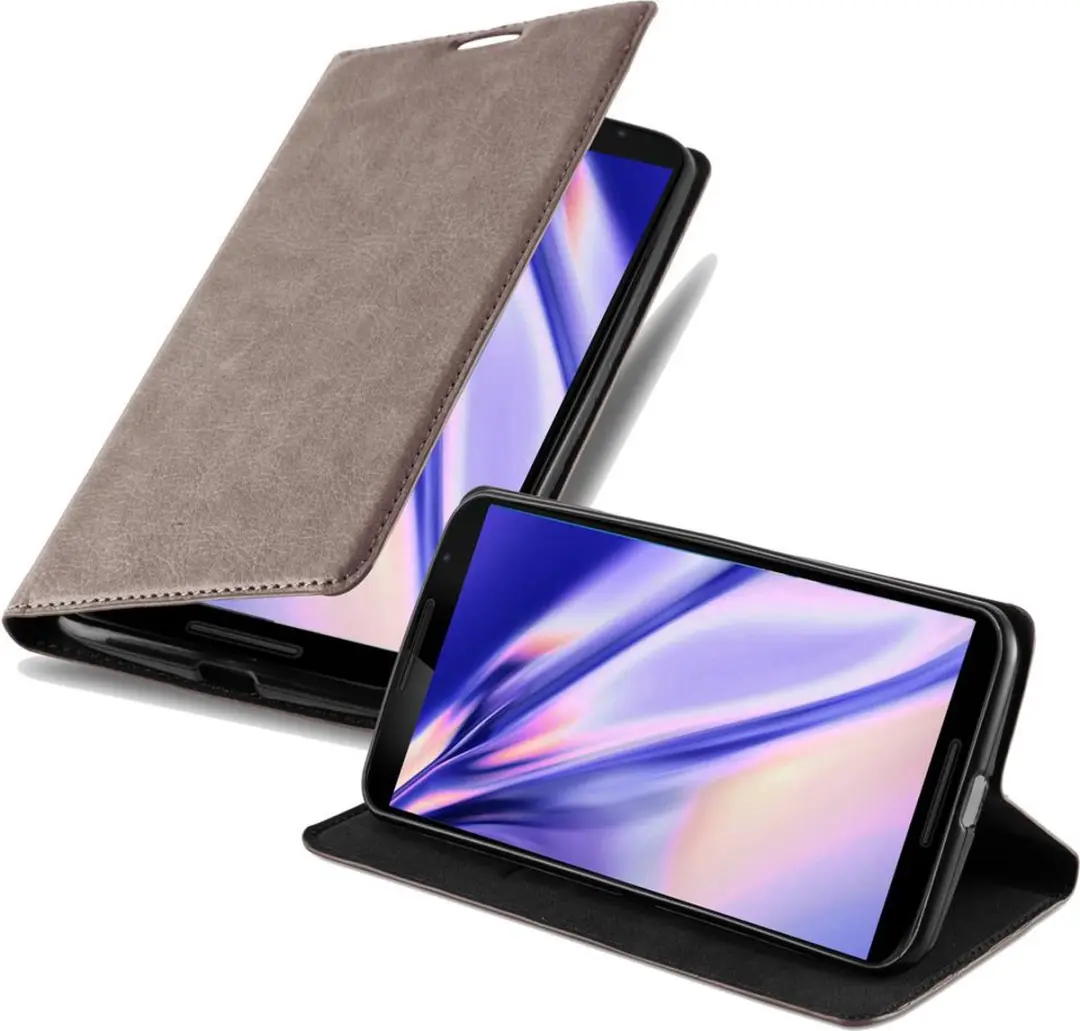 Cadorabo Hoesje geschikt voor Motorola Google NEXUS 6 in KOFFIE BRUIN