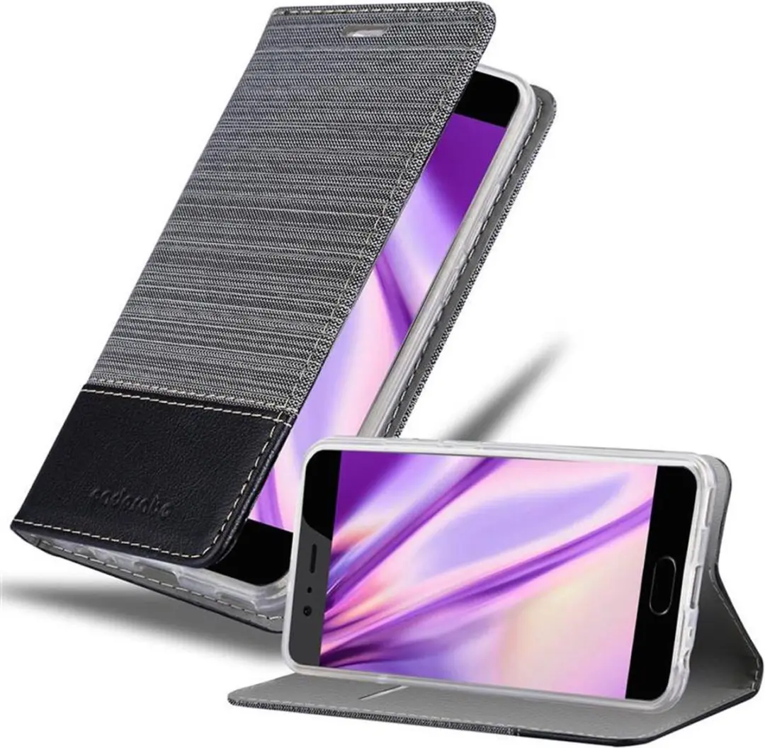 Cadorabo Hoesje geschikt voor Huawei P10 in GRIJS ZWART